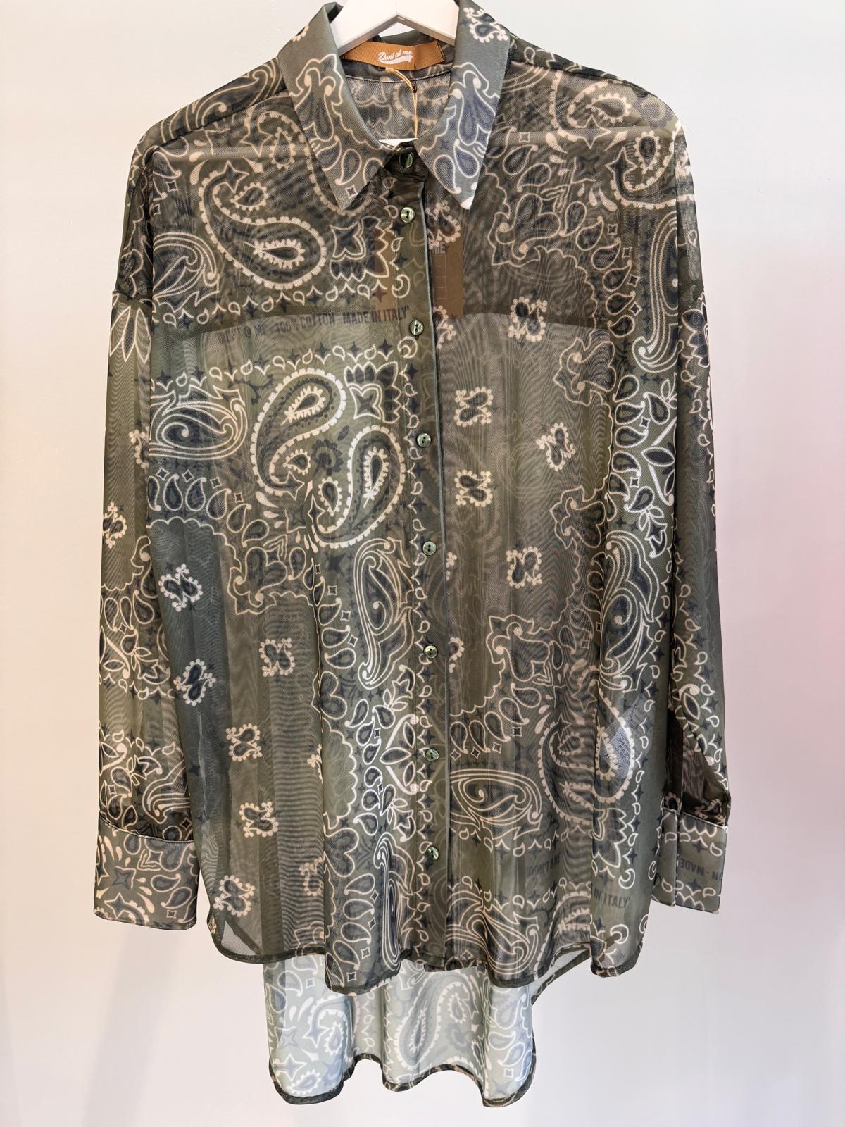 Bandana Mesh Oversized Shirt