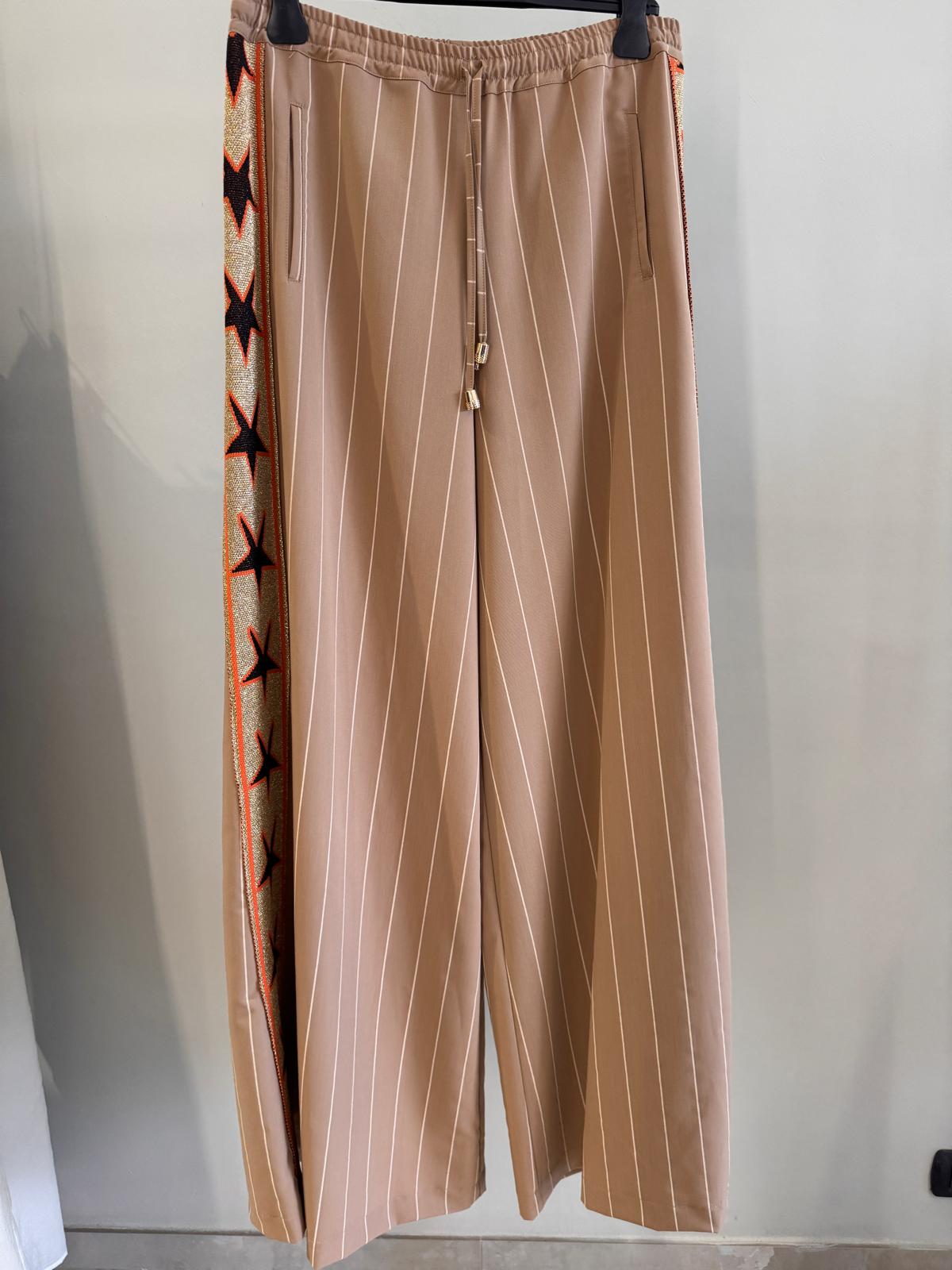 Pantalone Largo Gessato