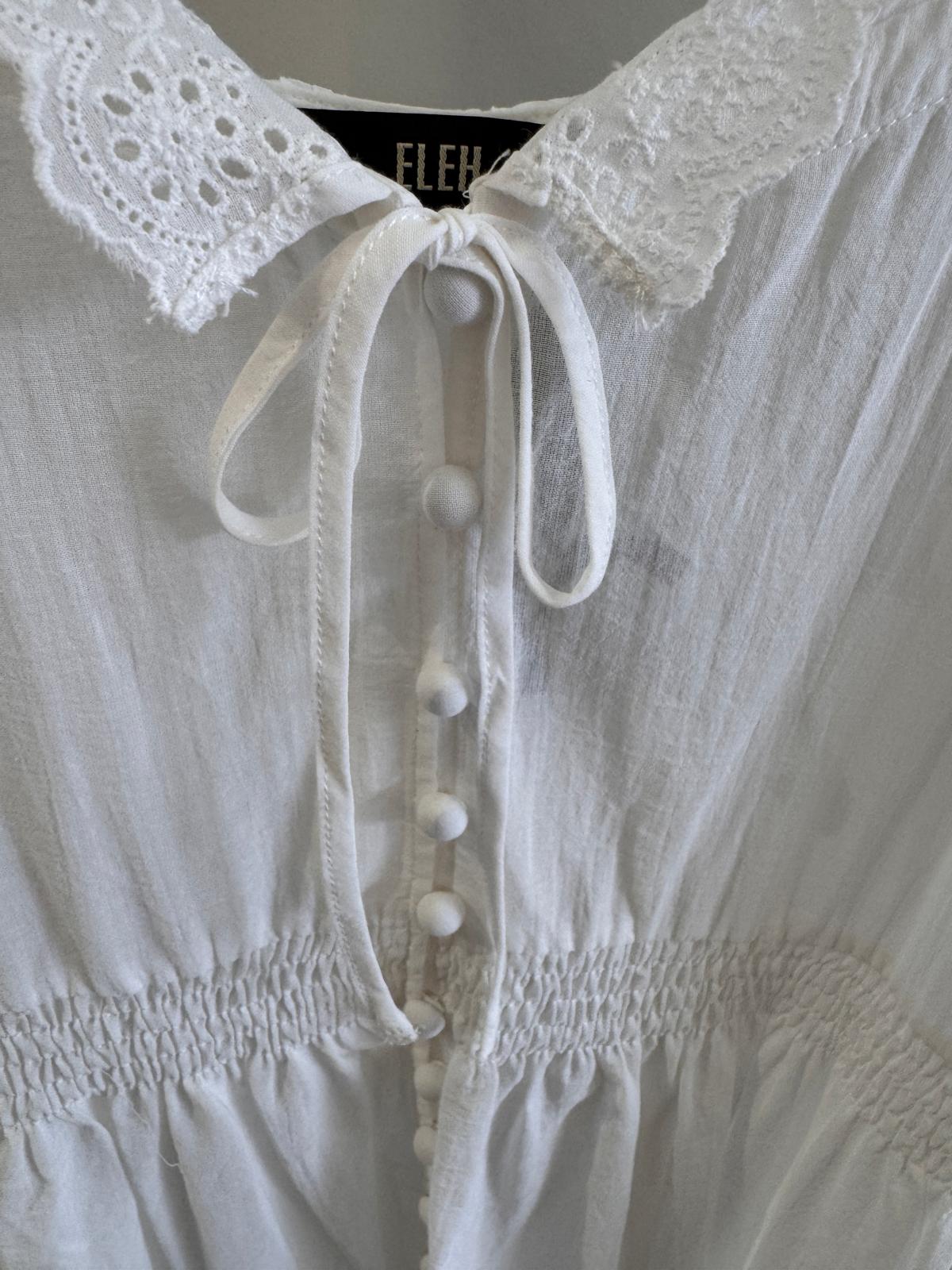Abito Lungo Con Scollo A V E Pizzo