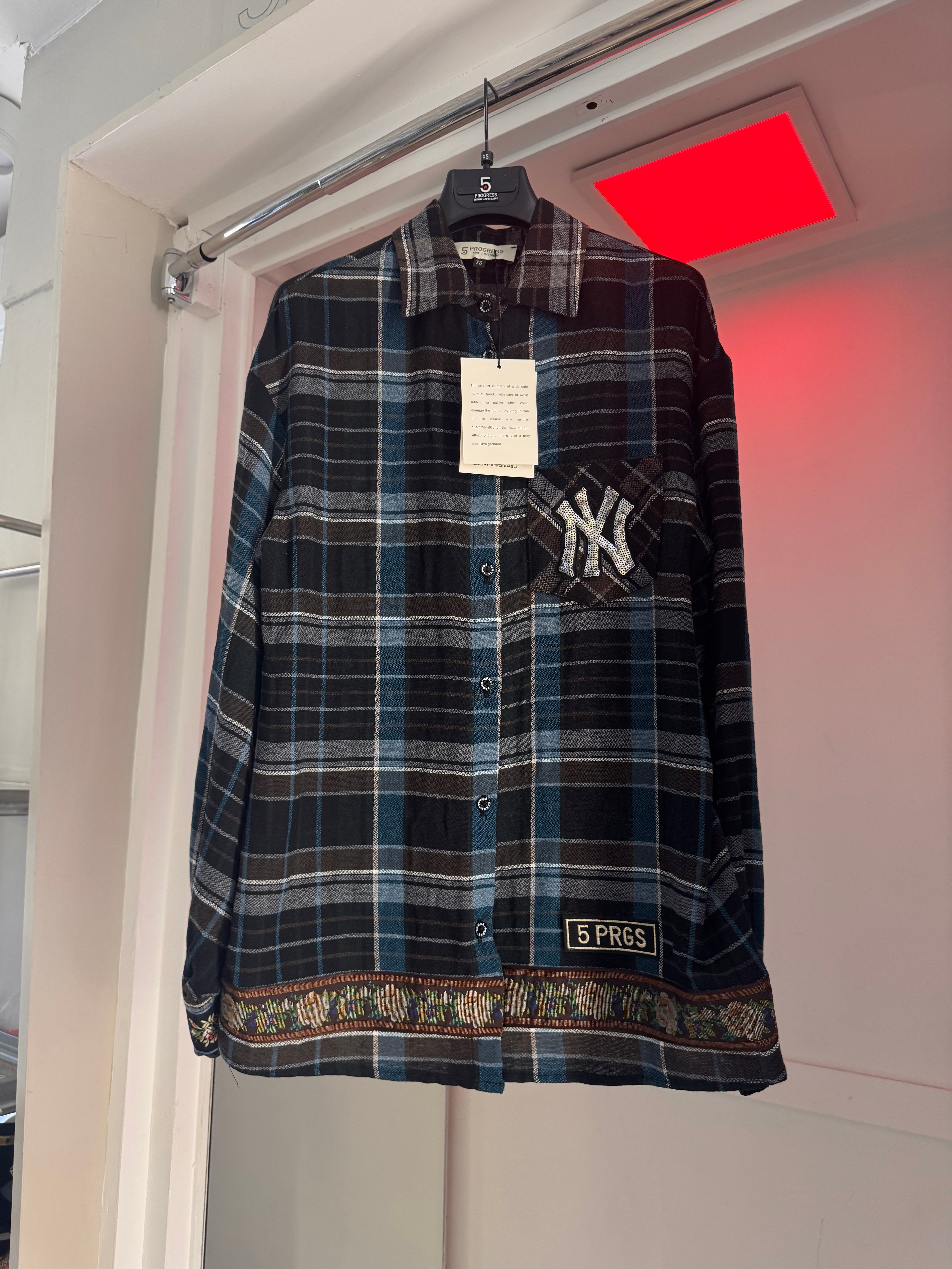Camicia Check Blu