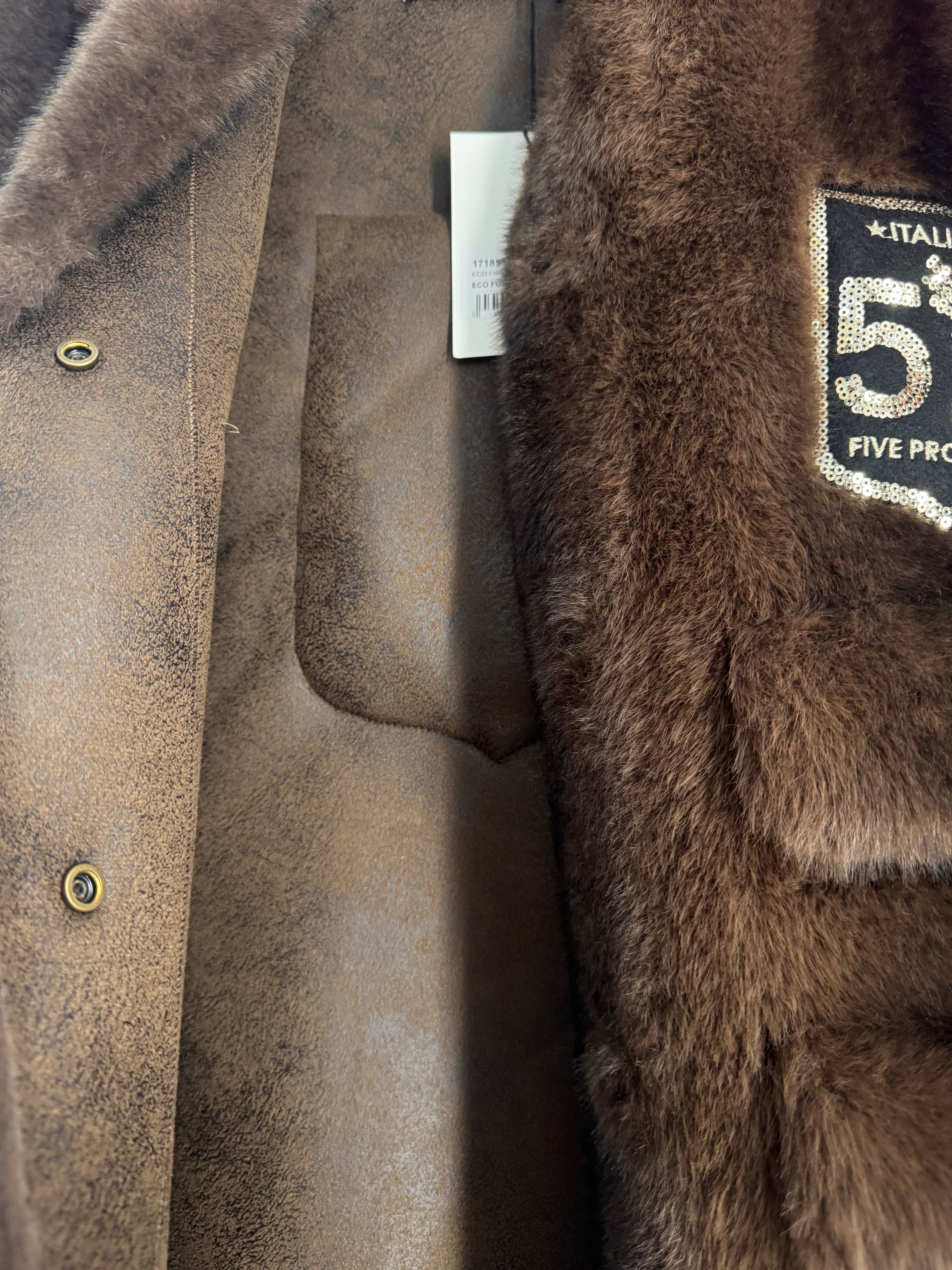 Cappotto Eco Fur Brown