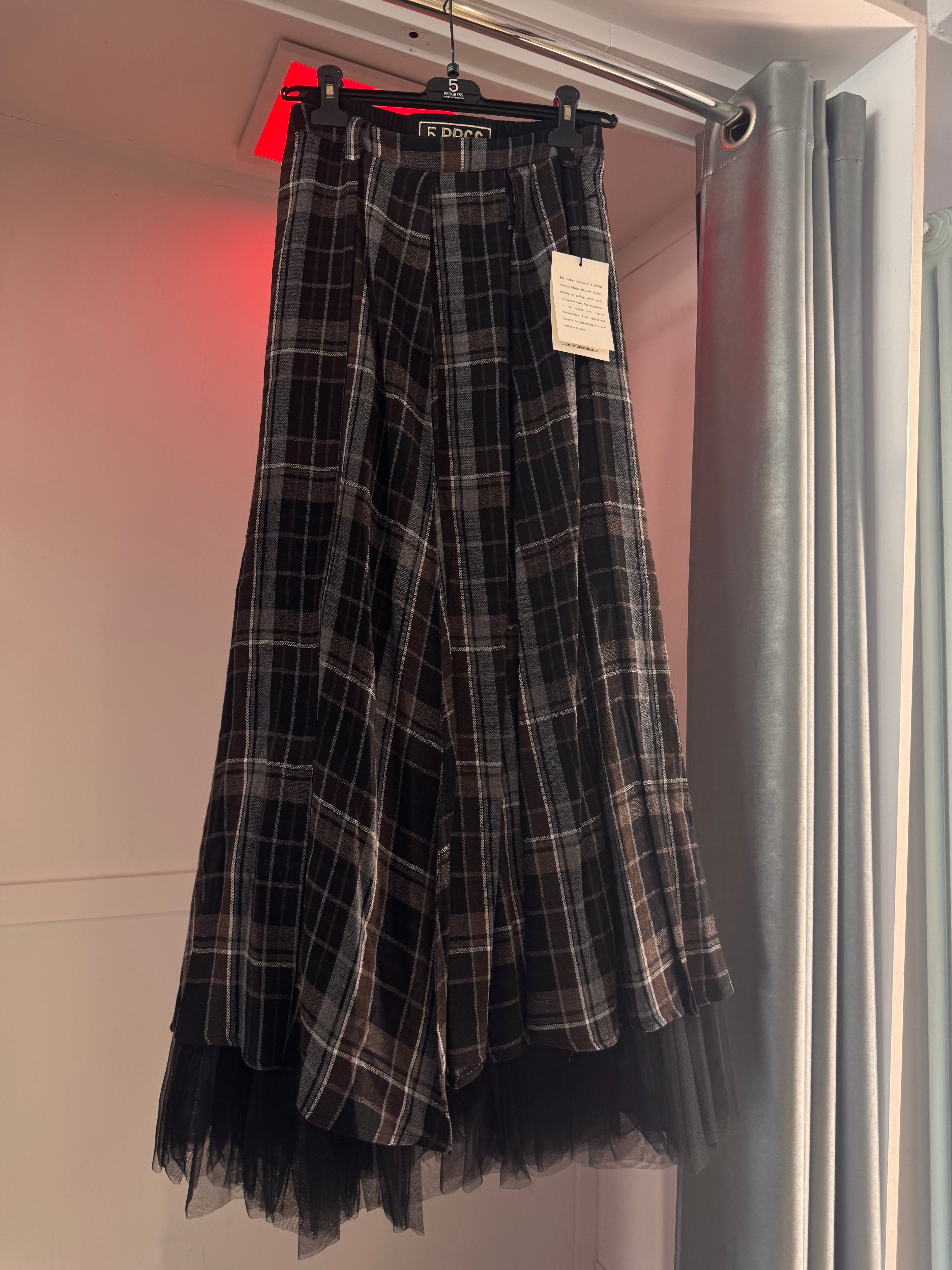 Long Tartan Skirt