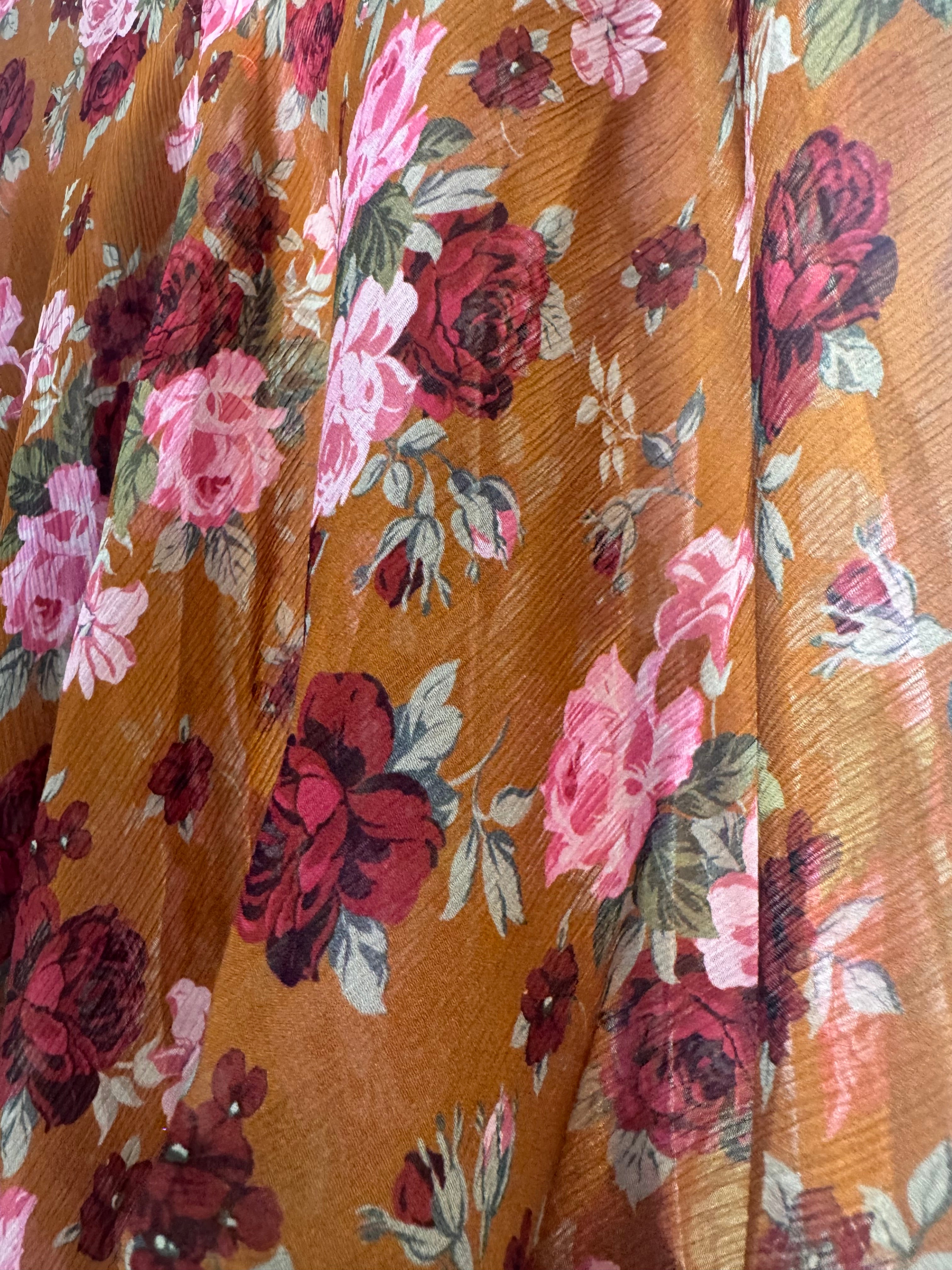 Completo Floreale Camel