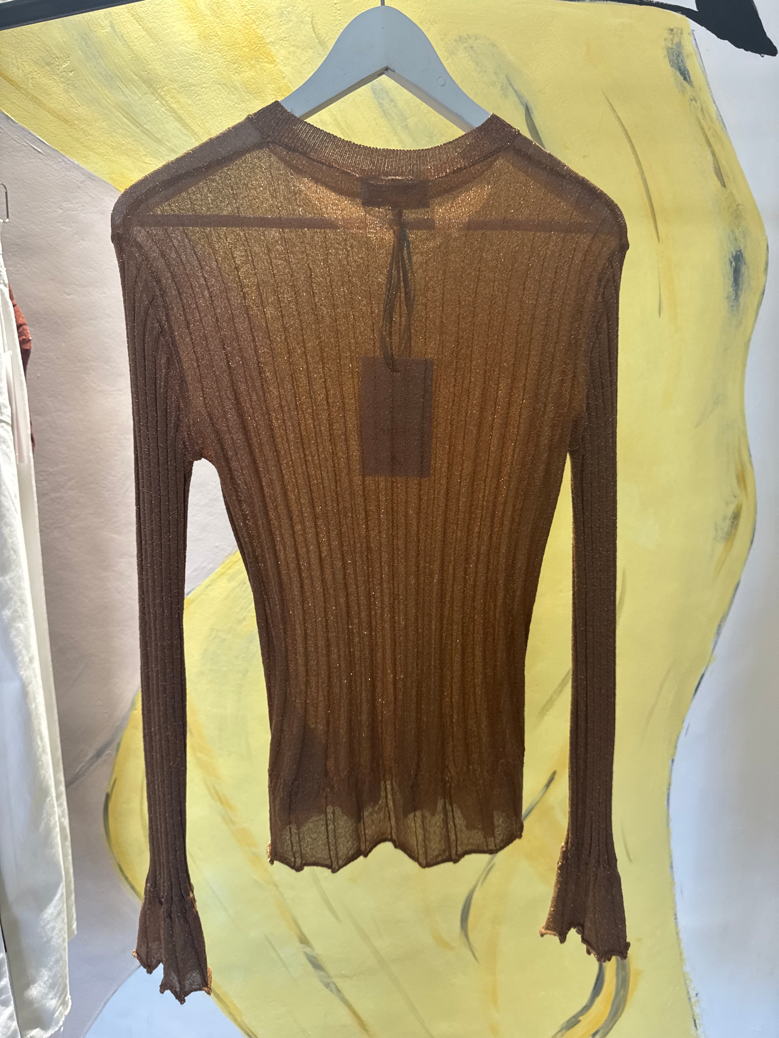 Maglia a maniche lunghe in lurex