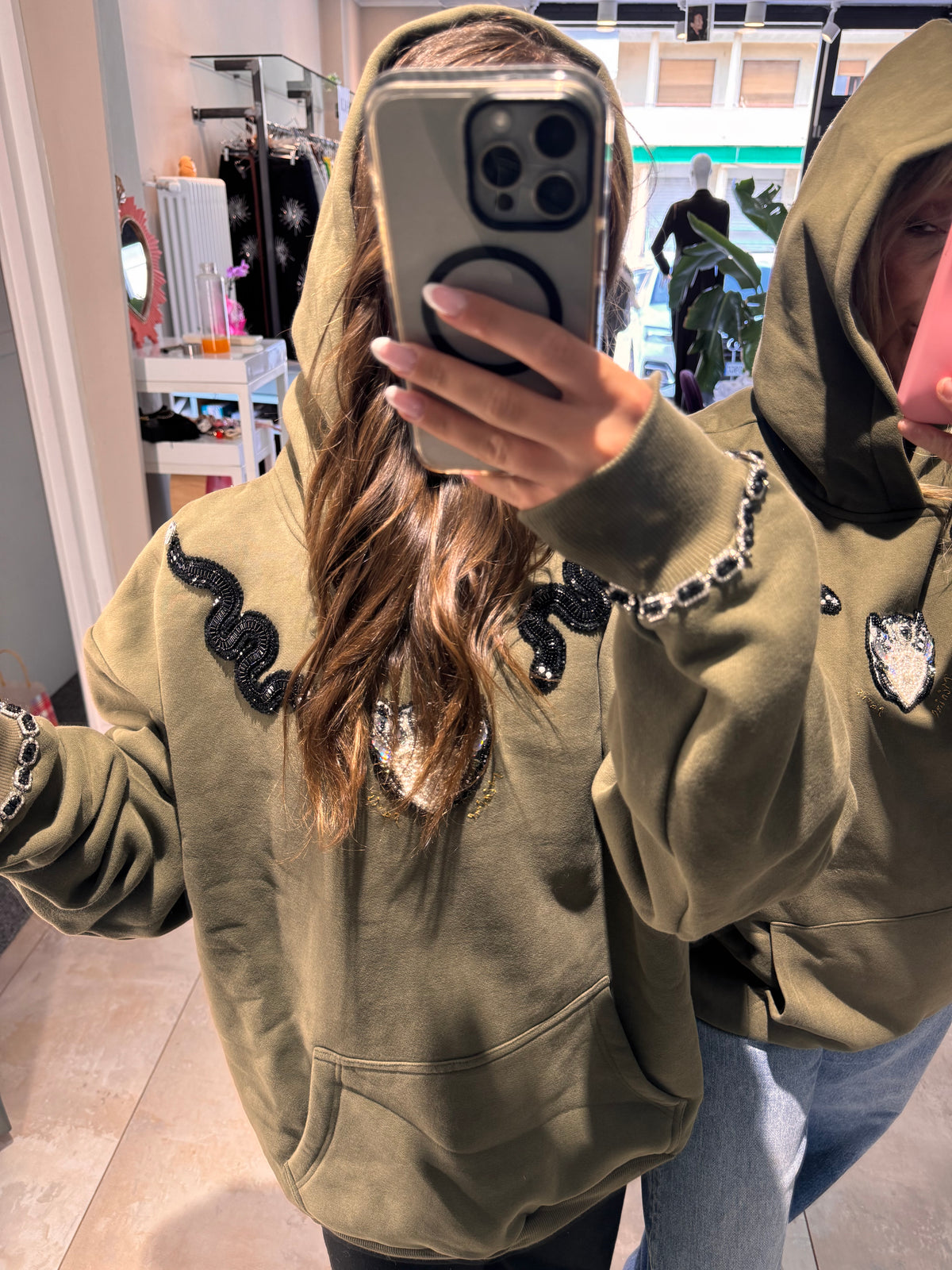MILITARY GREEN HOODIE