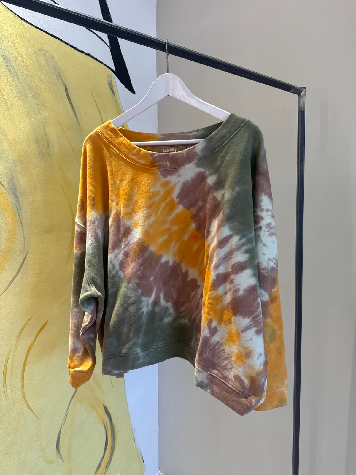 Tie Dye Wide Crewneck Sweatshirt