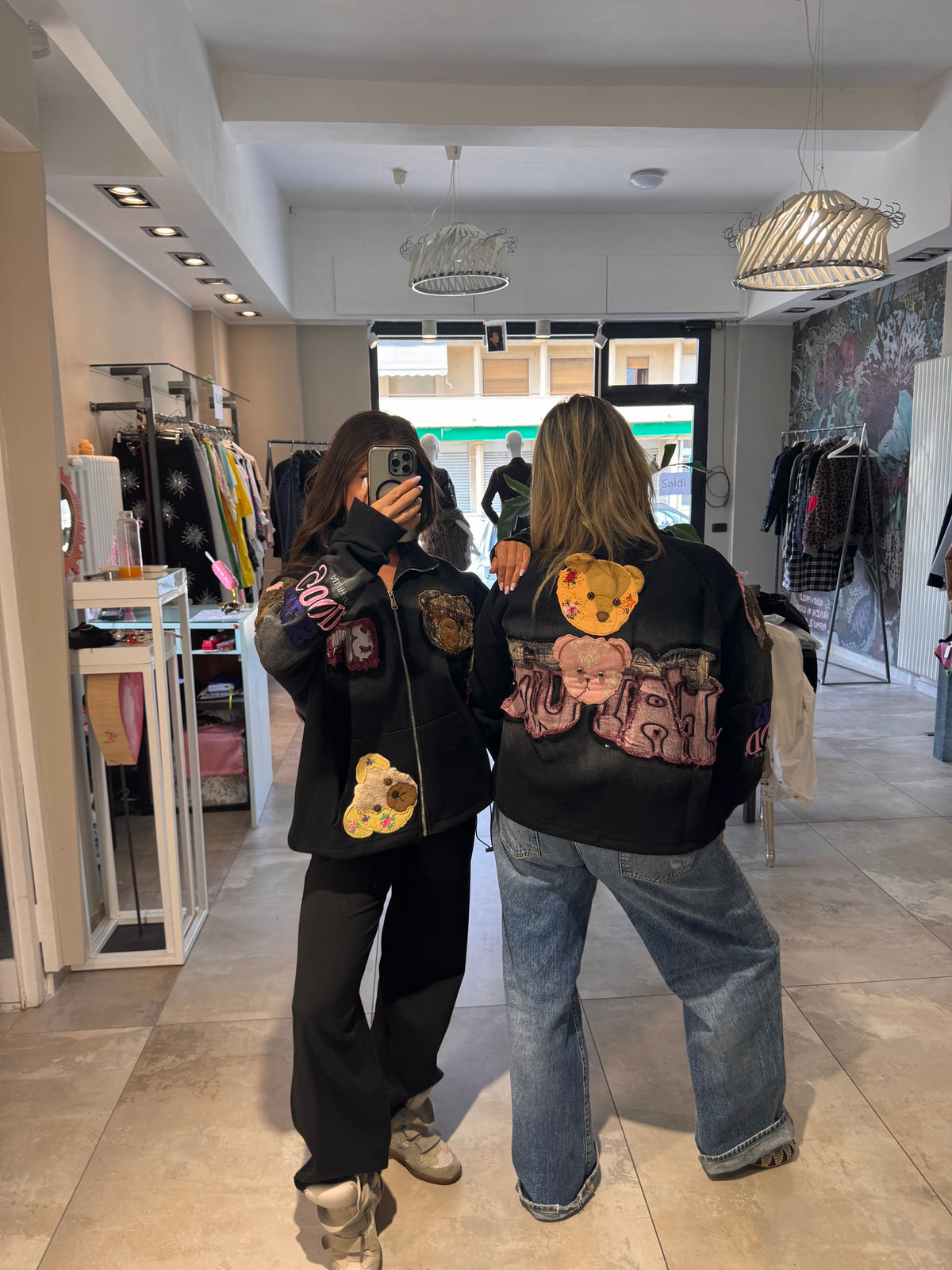 BLACK JACKET WITH BEAR