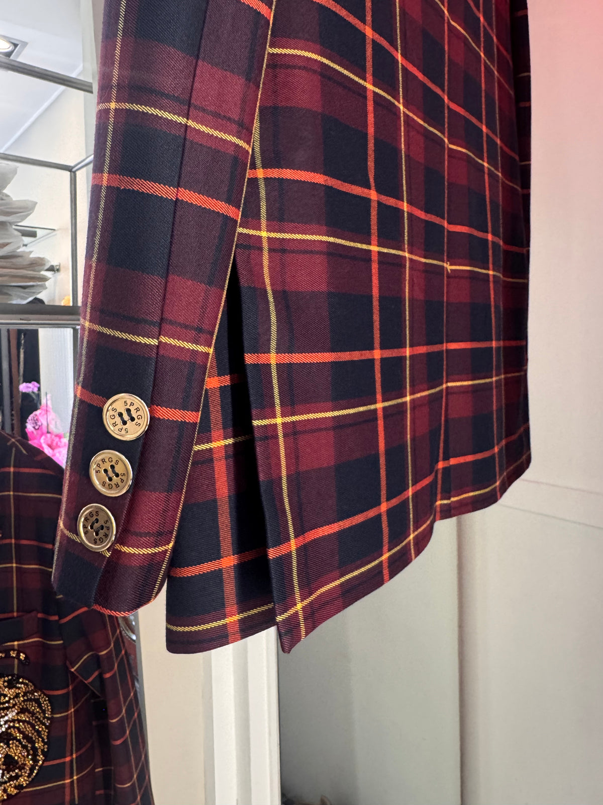 Giacca Tartan Bordeux