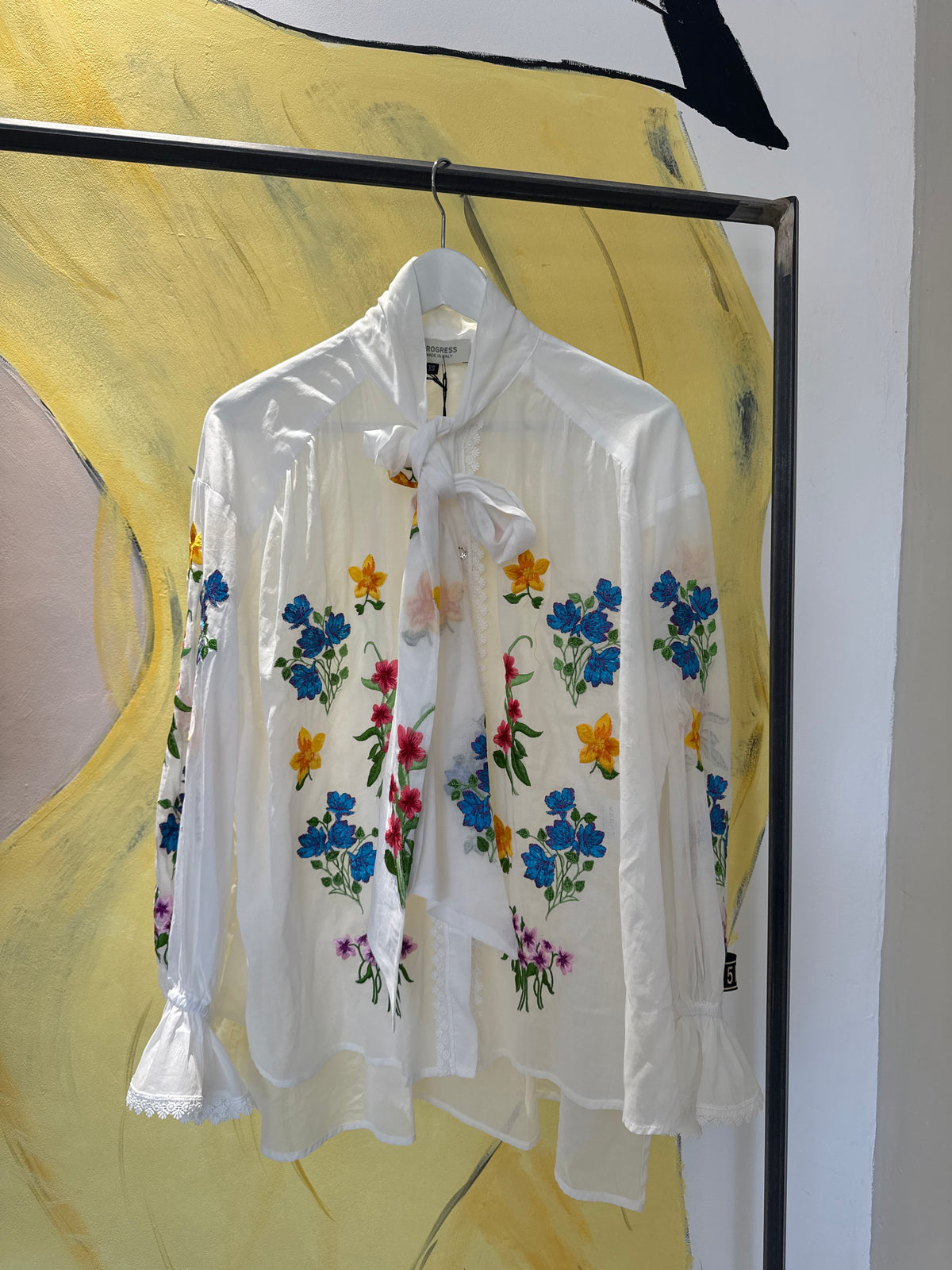 Scarf Shirt Over Embroidery