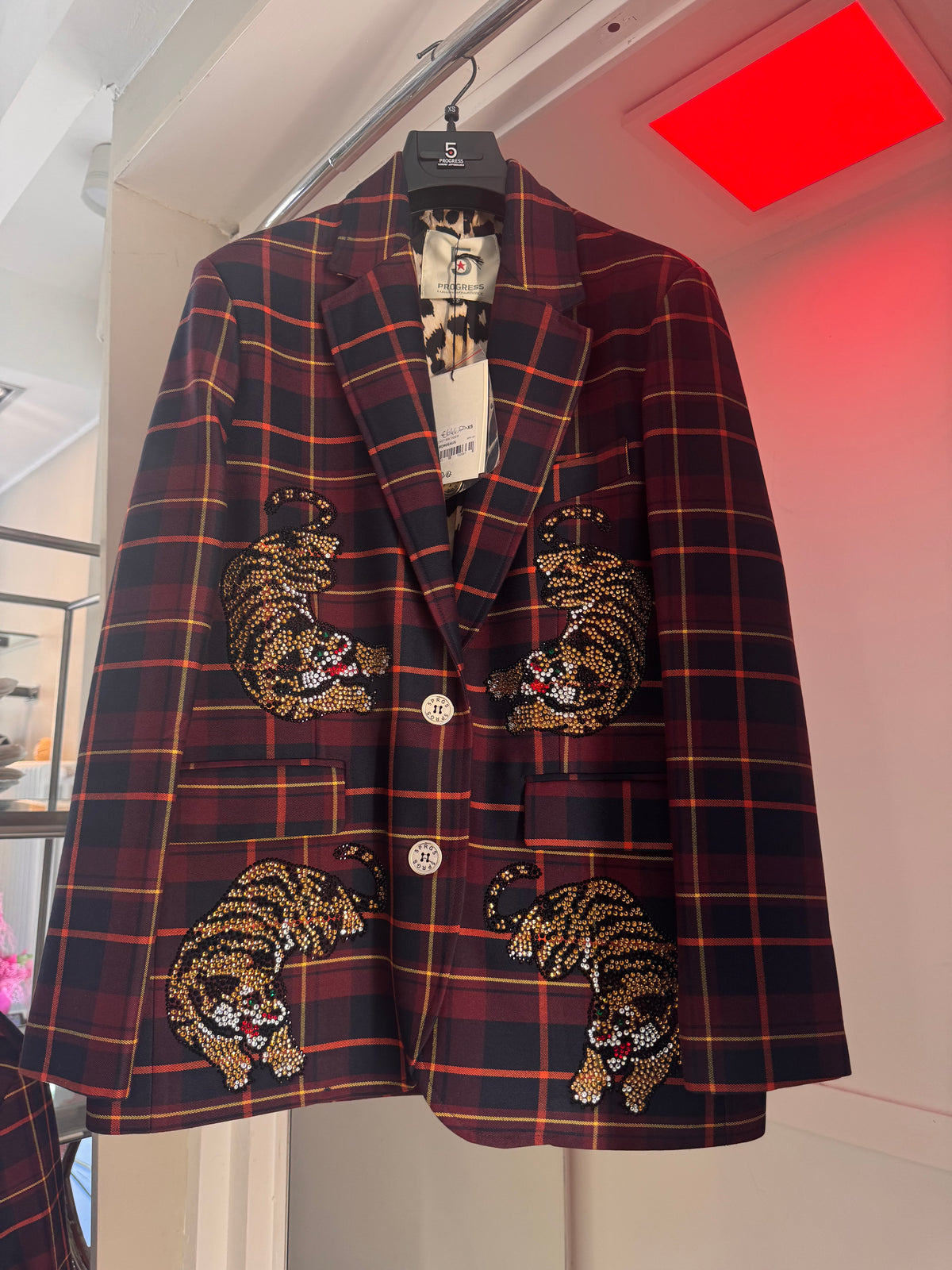 Giacca Tartan Bordeux
