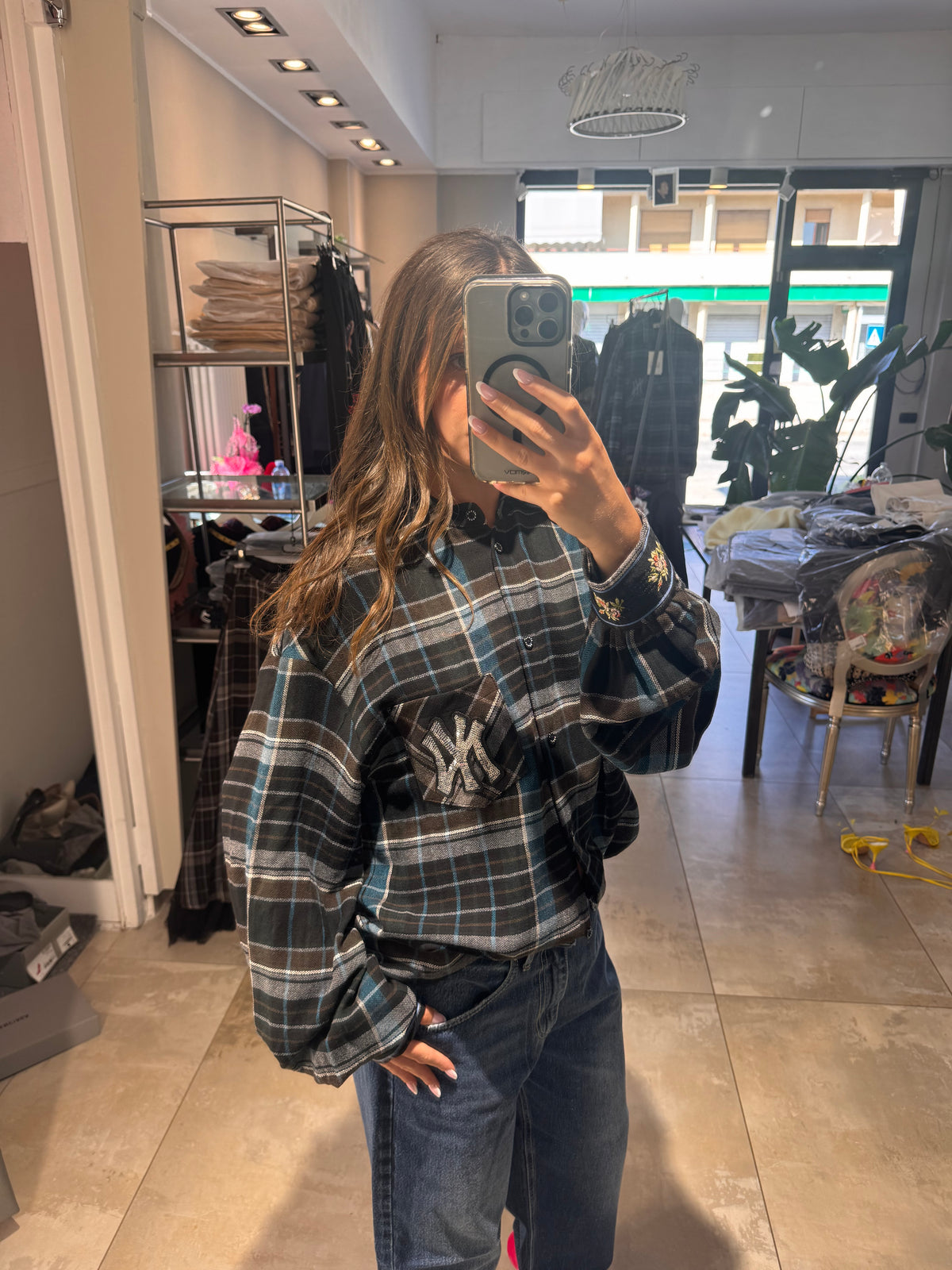 Camicia Check Blu