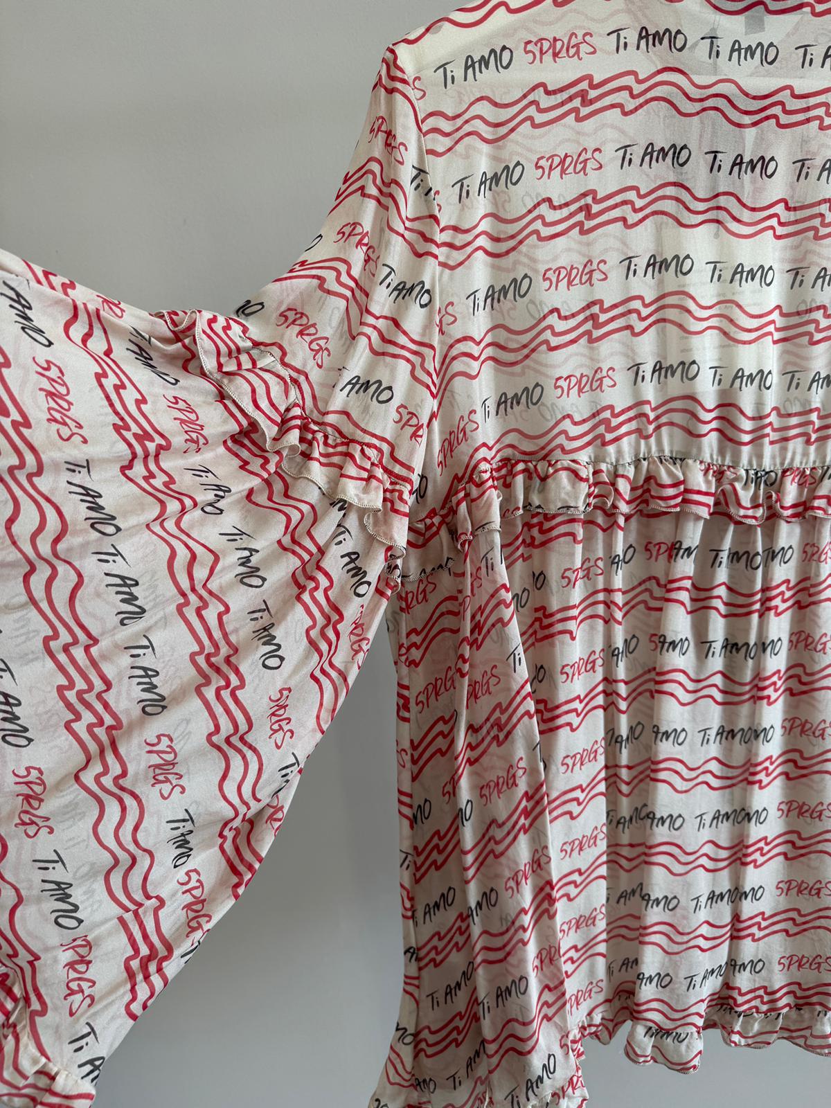 Ruffle Shirt “TI AMO”