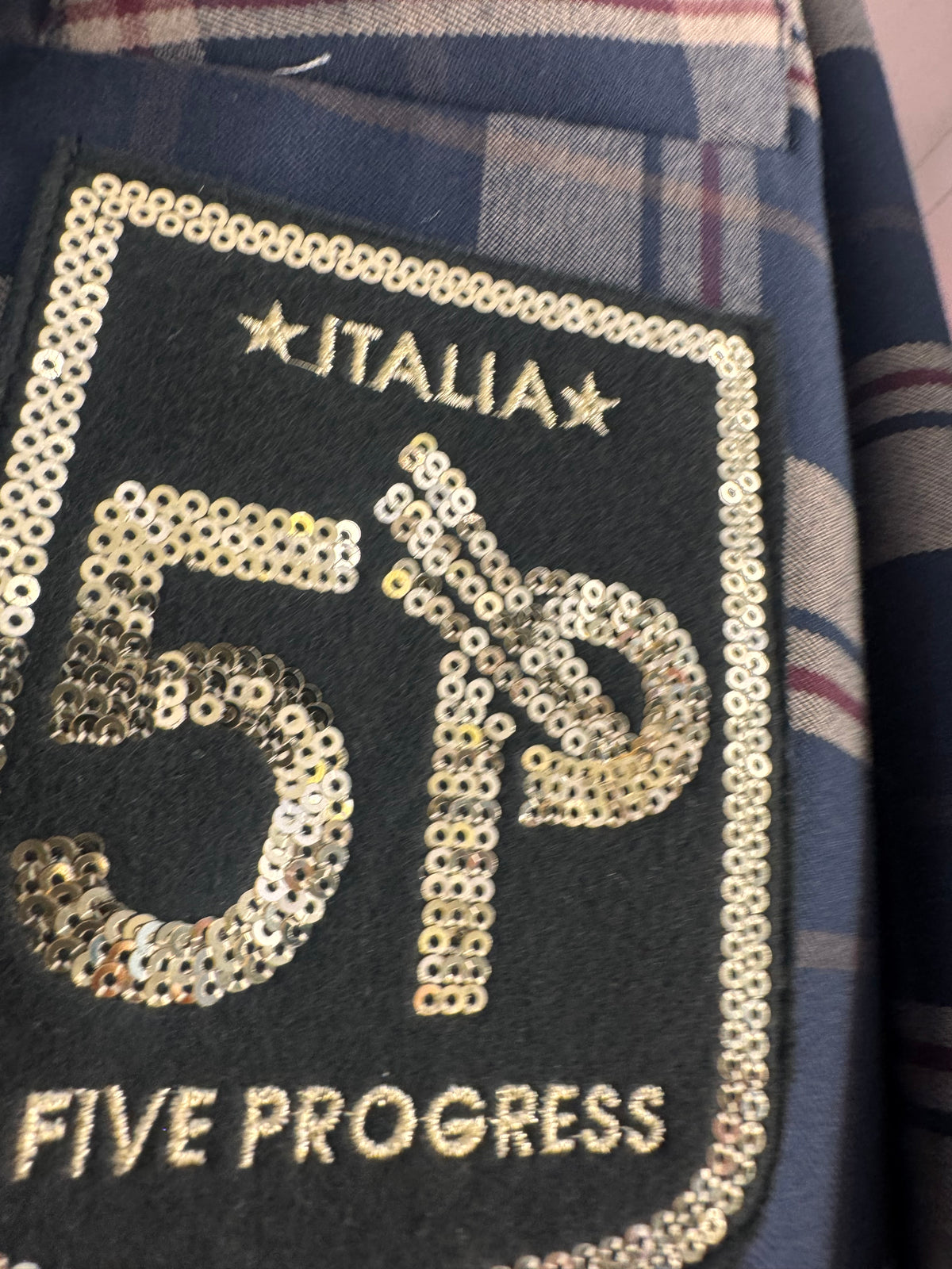 Giacca Tartan Blue