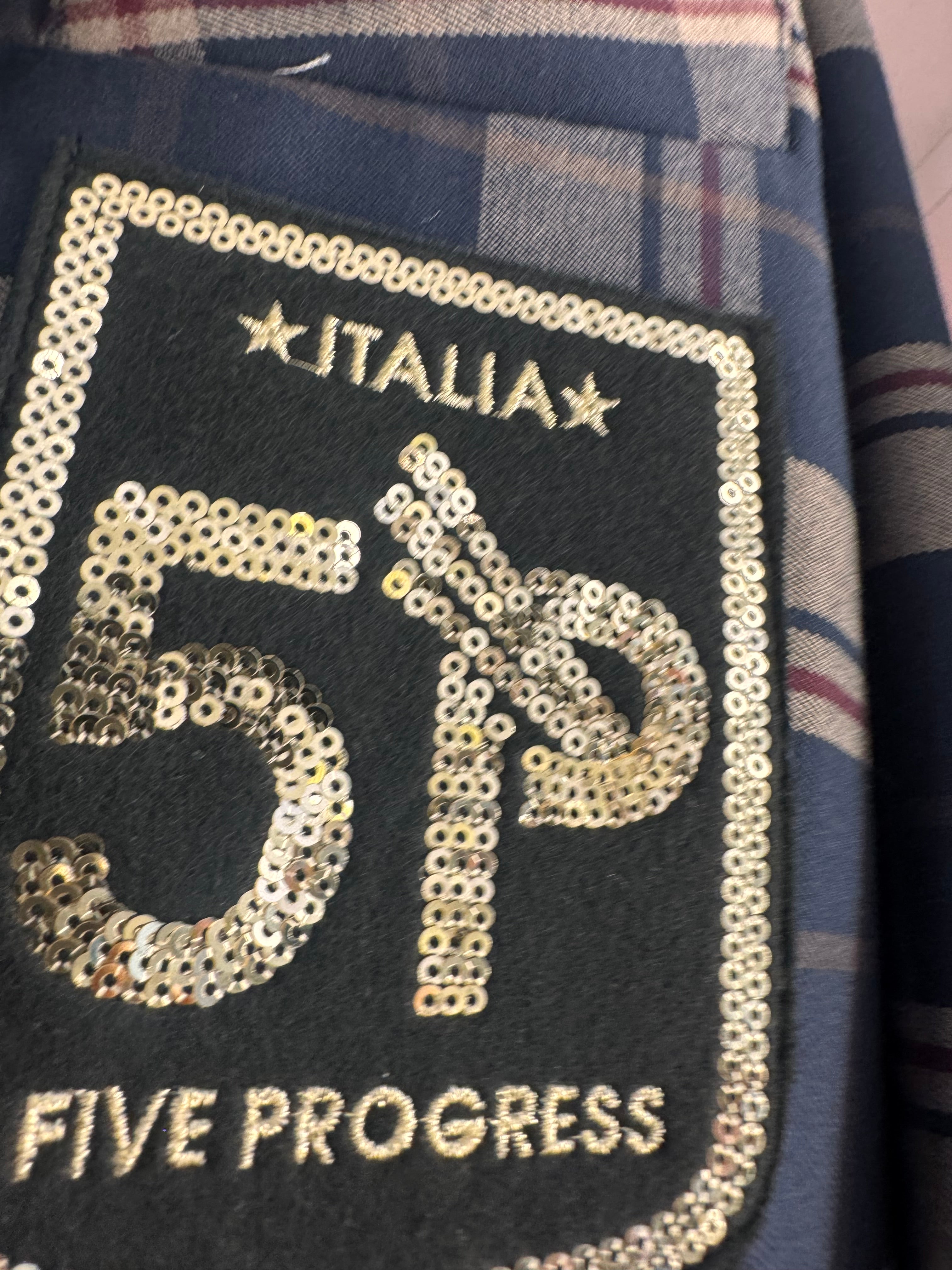 Giacca Tartan Blue