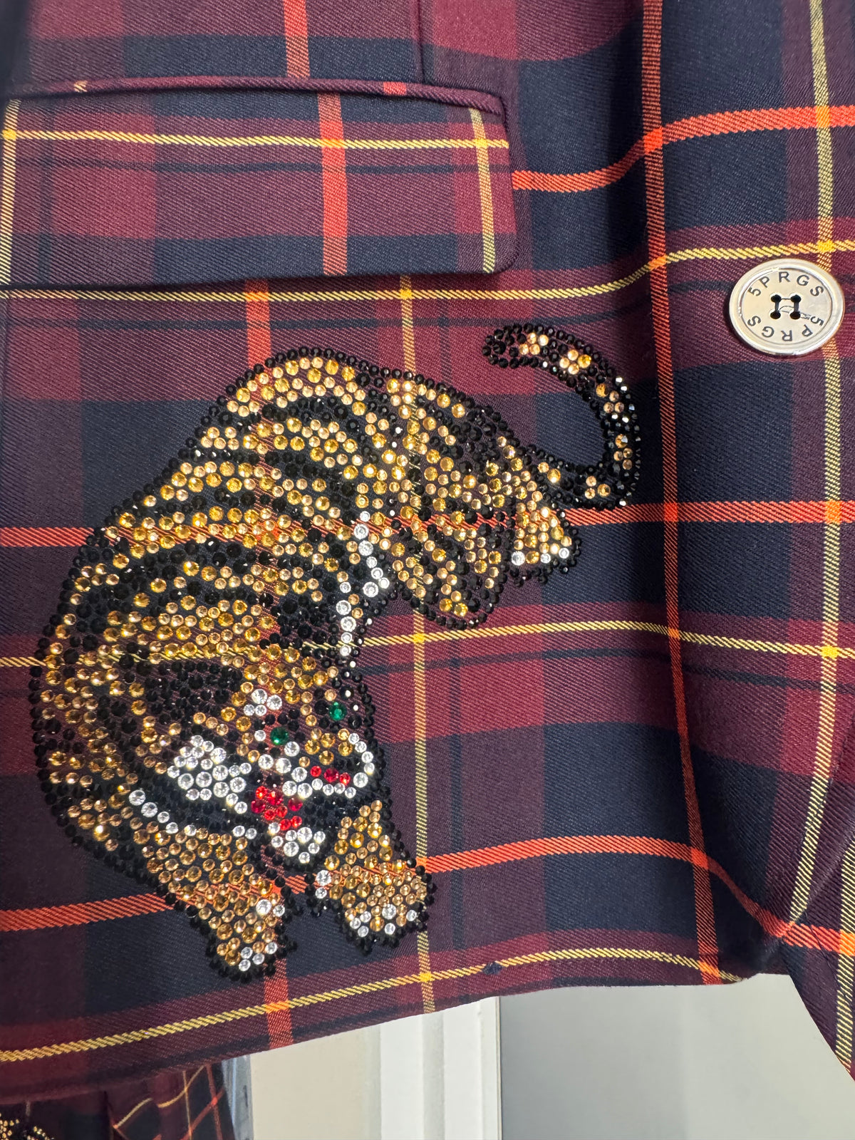 Giacca Tartan Bordeux