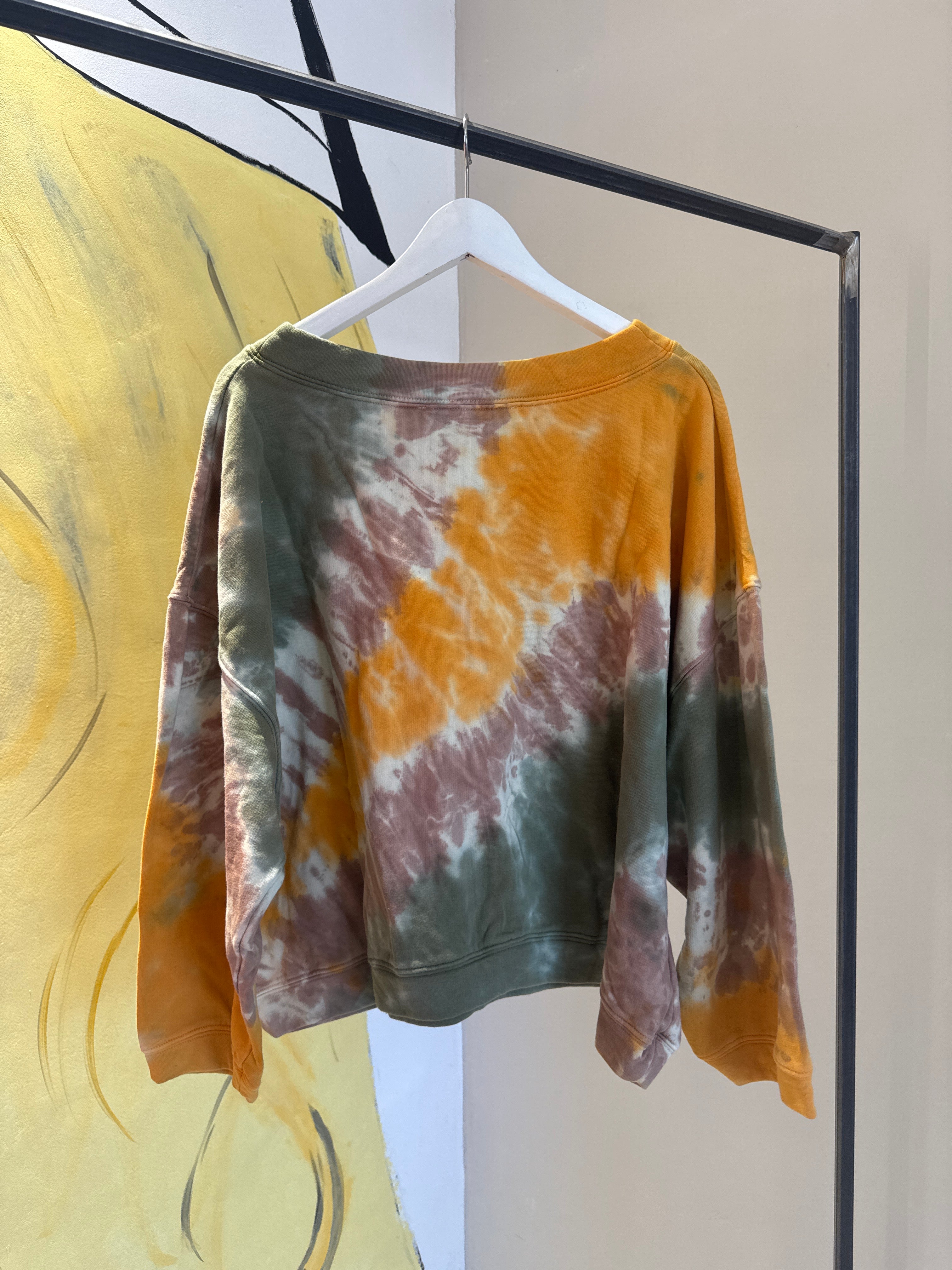 Tie Dye Wide Crewneck Sweatshirt