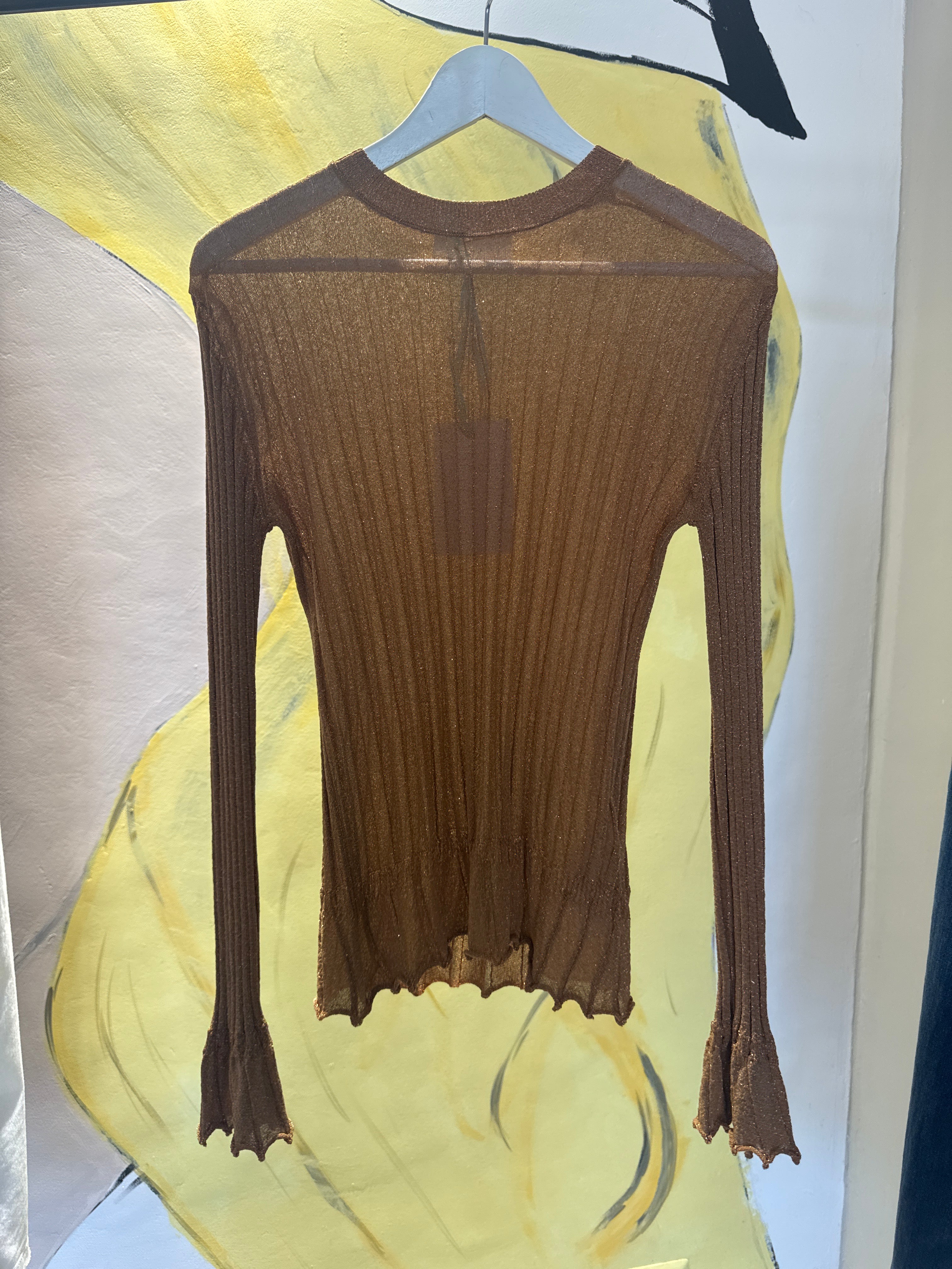 Maglia a maniche lunghe in lurex
