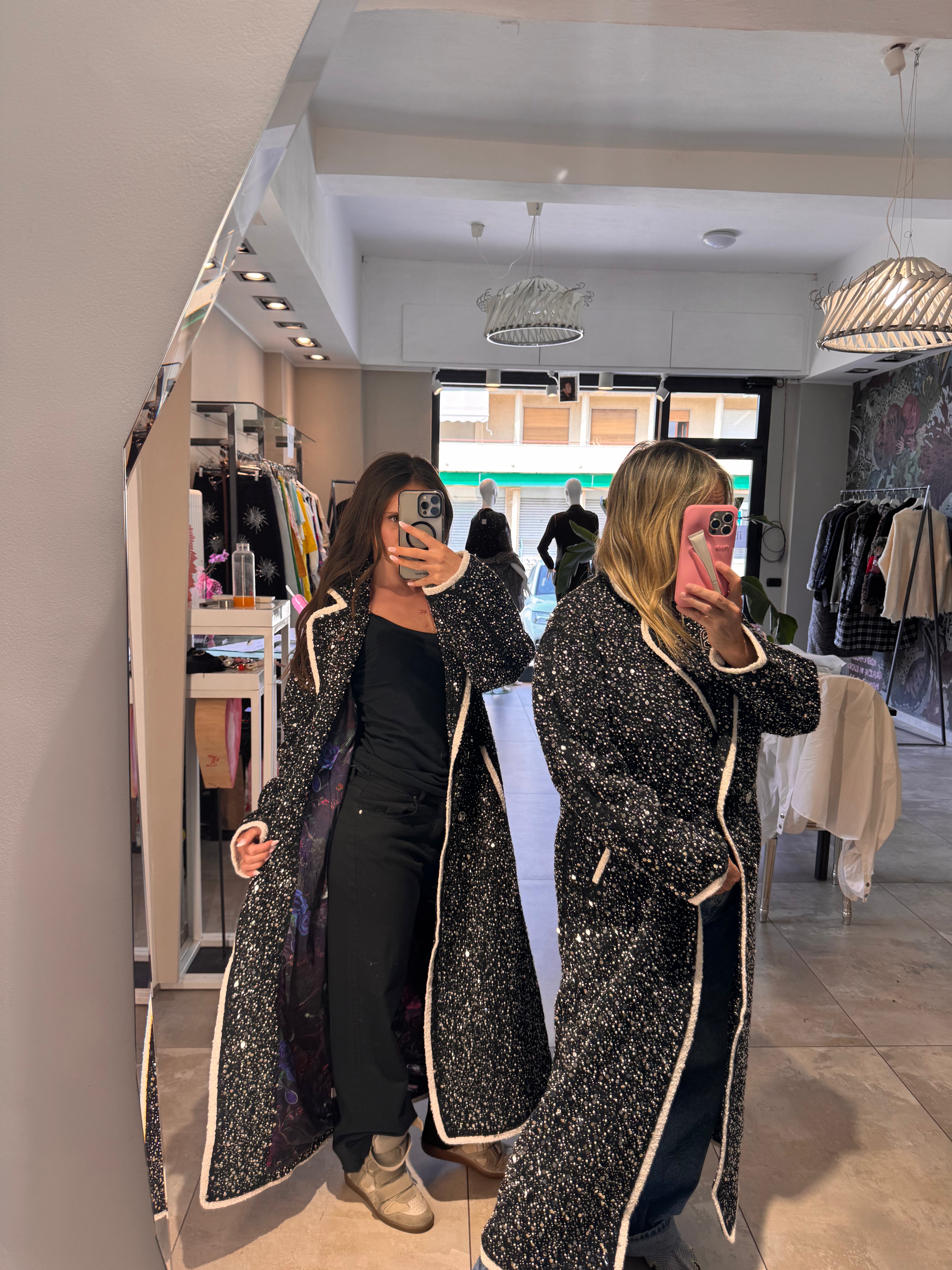 SEQUIN TWEED COAT