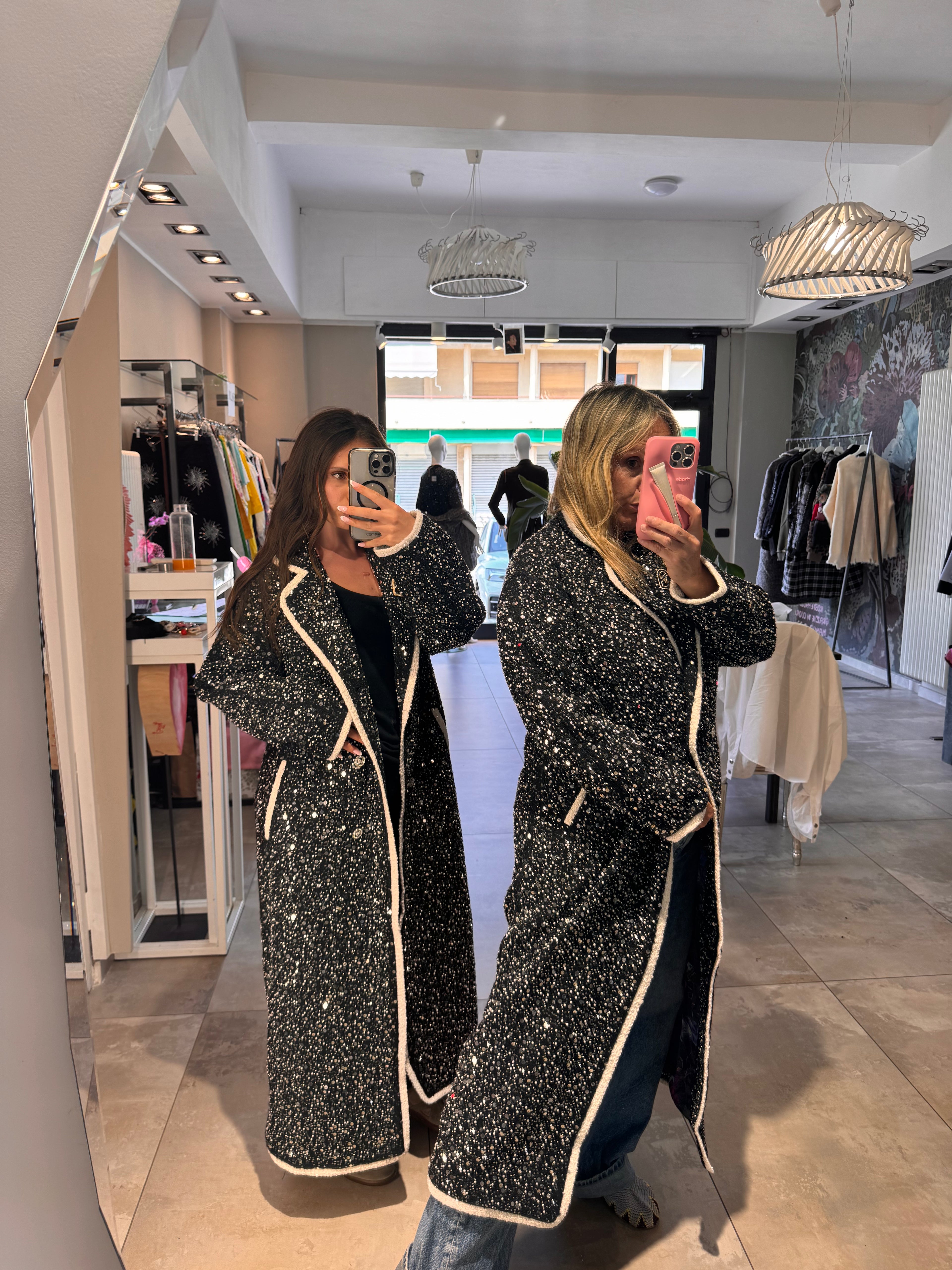 SEQUIN TWEED COAT