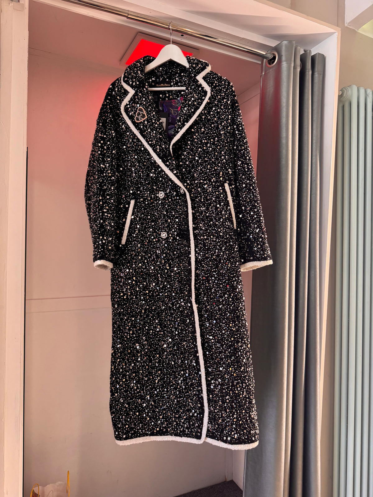 SEQUIN TWEED COAT