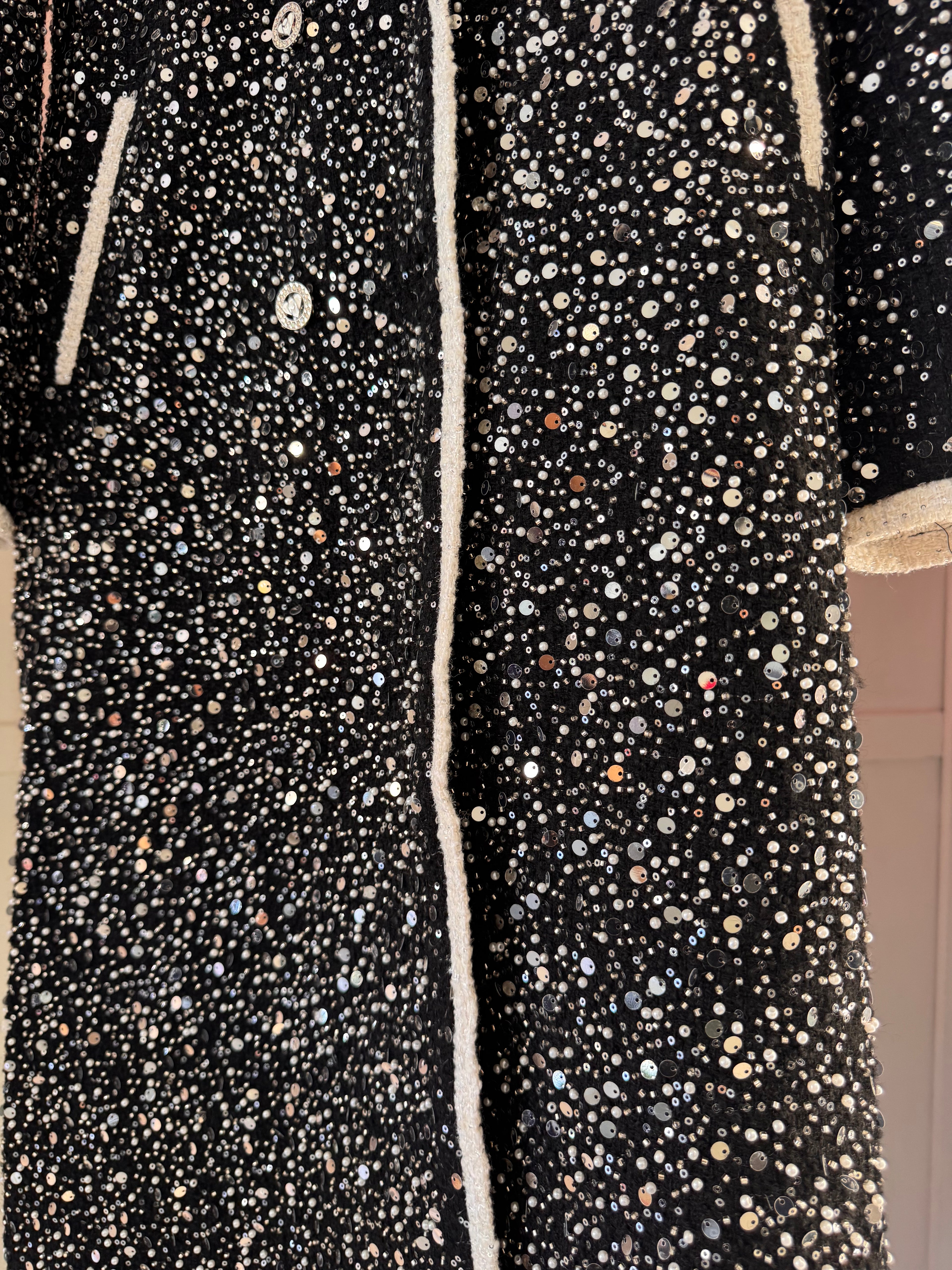 SEQUIN TWEED COAT