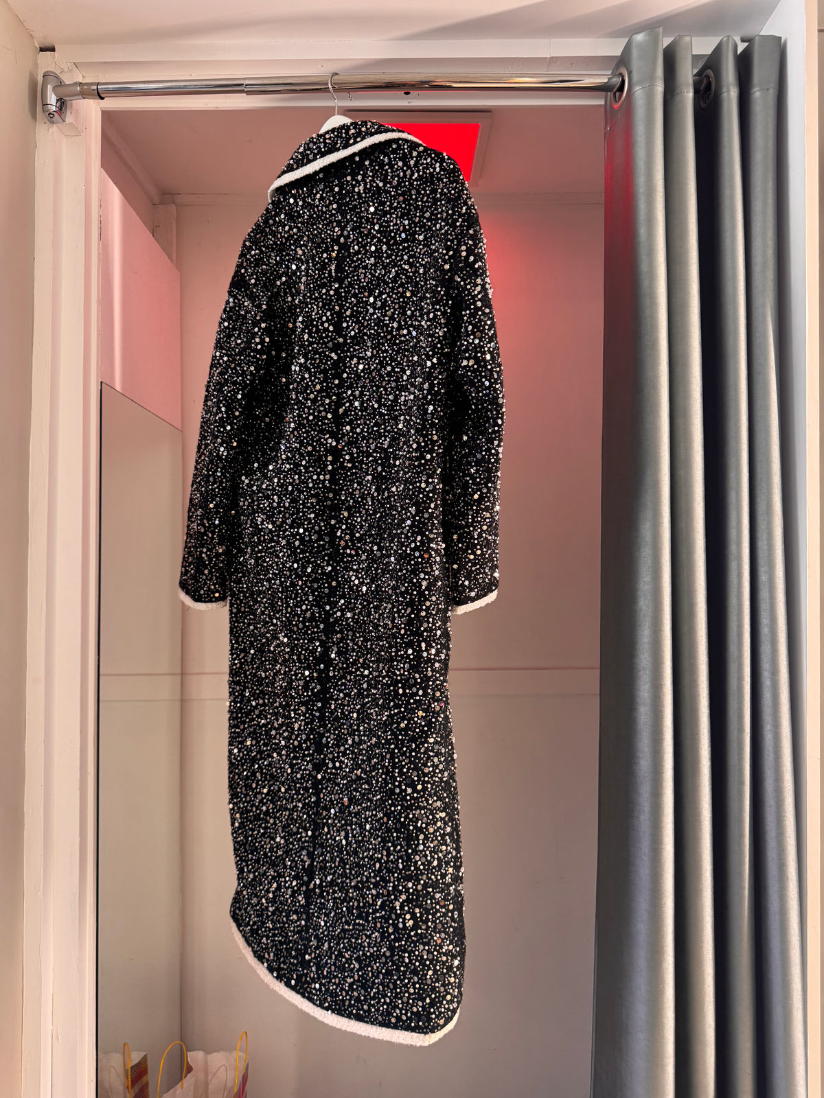 SEQUIN TWEED COAT