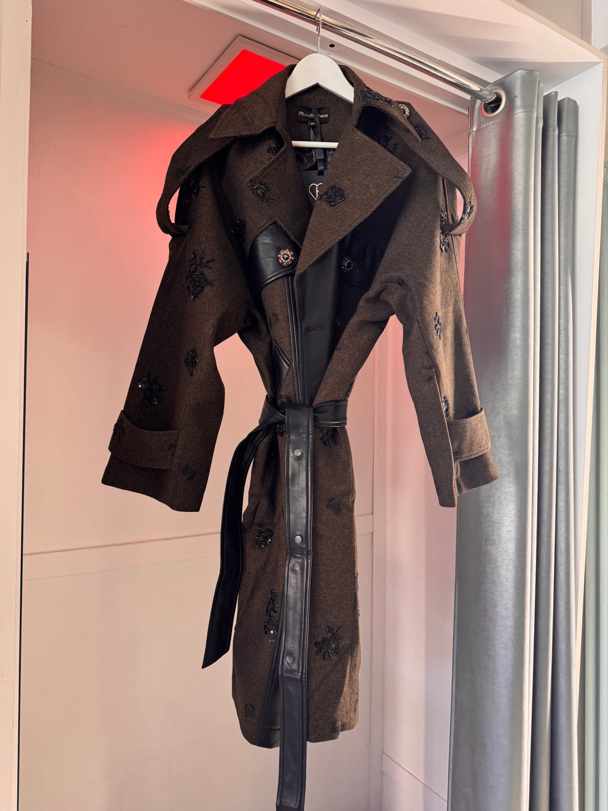 BROWN BLACK COAT