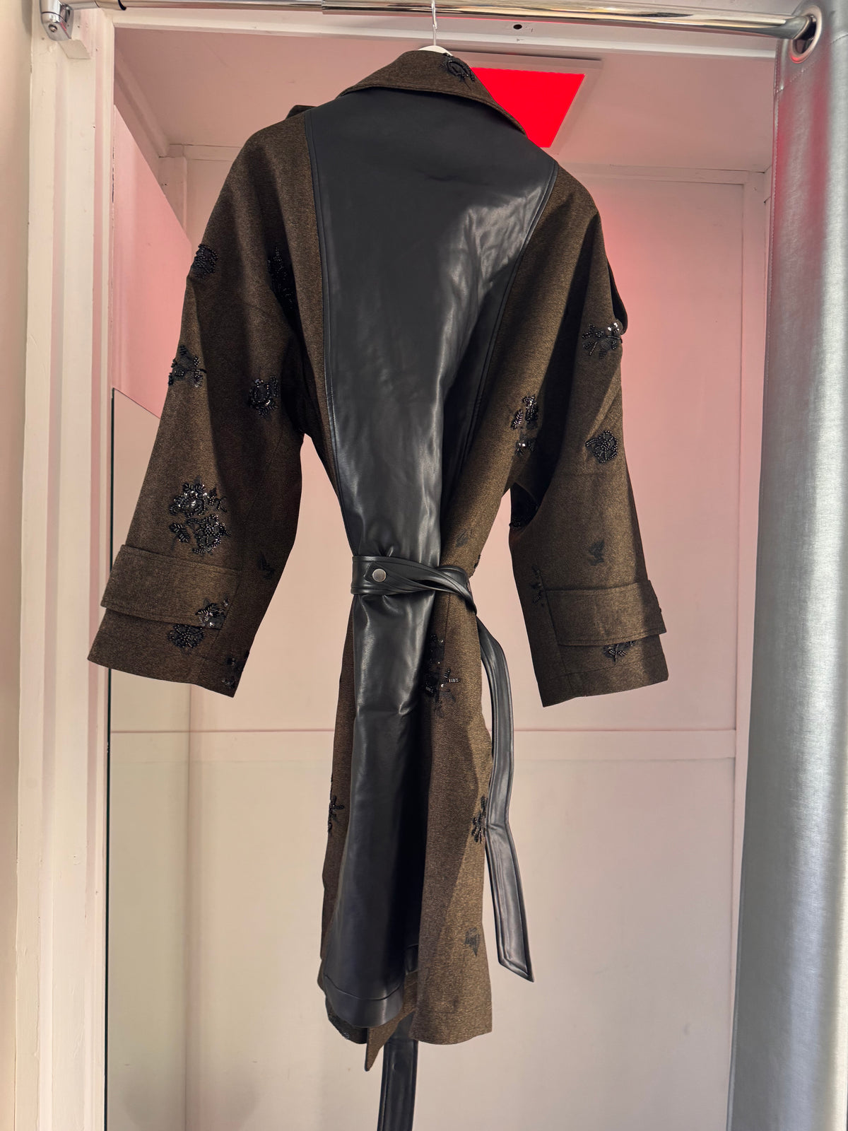 BROWN BLACK COAT