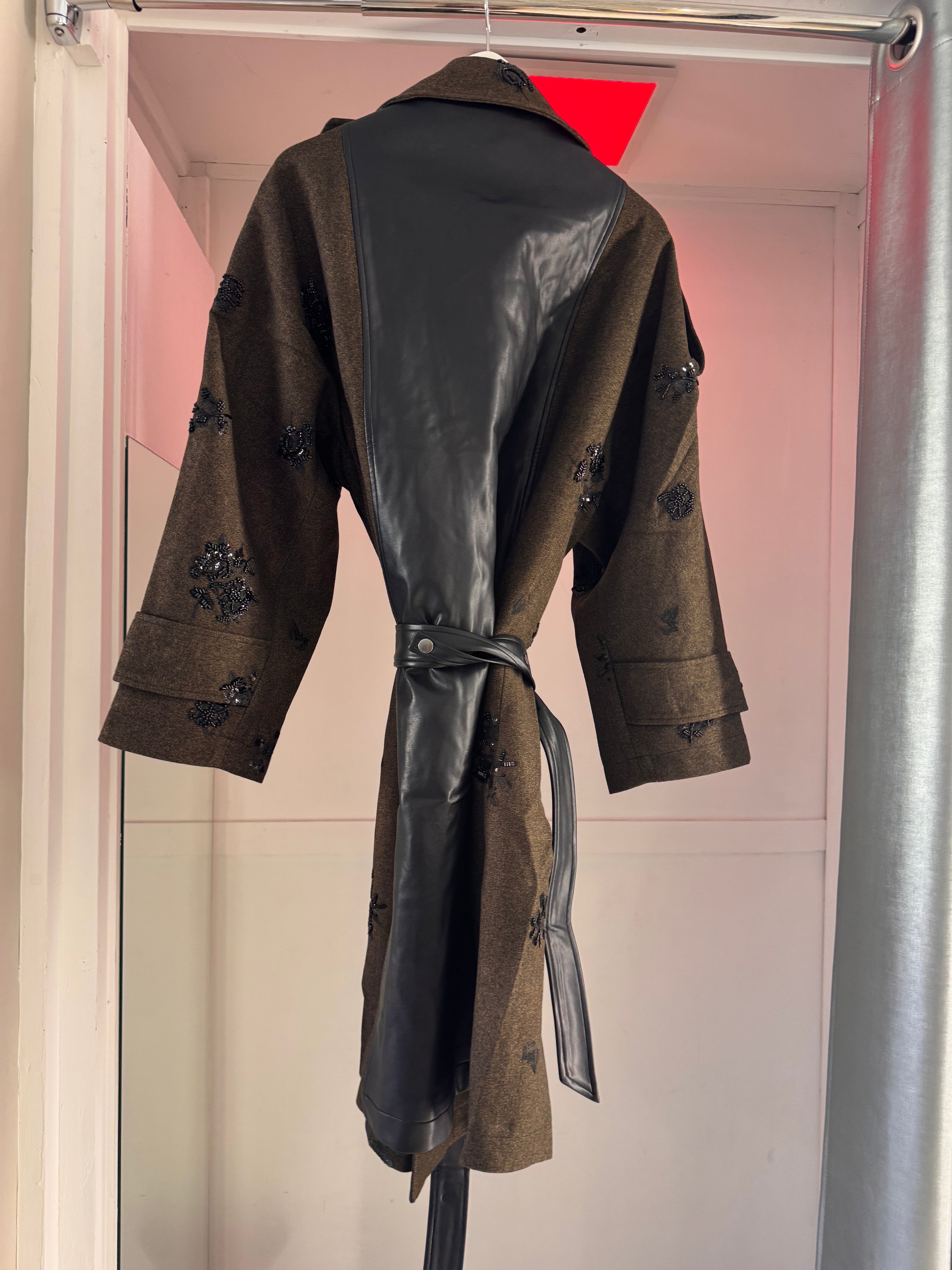 BROWN BLACK COAT