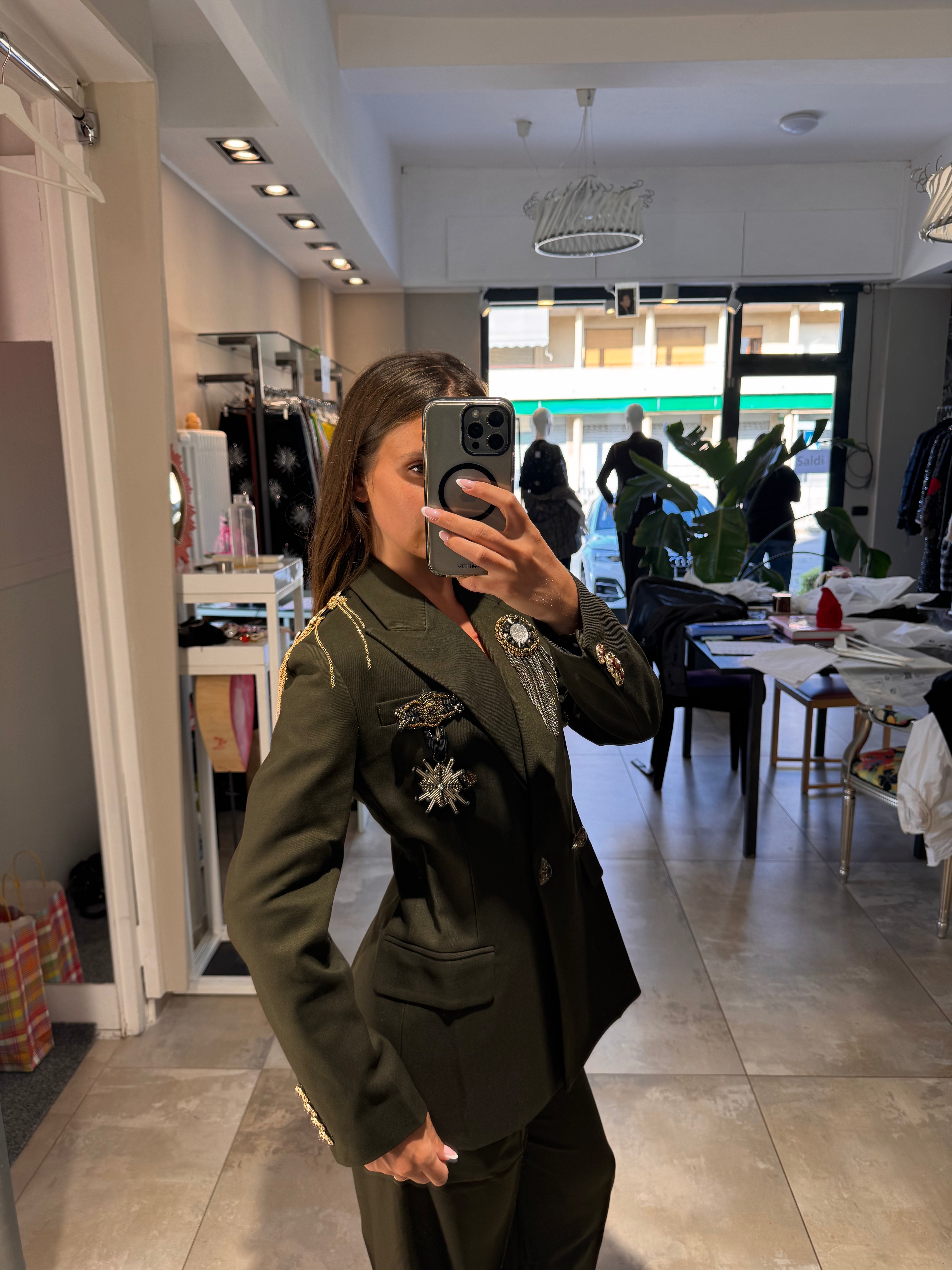 MILITARY BLAZER AND TROUSERS