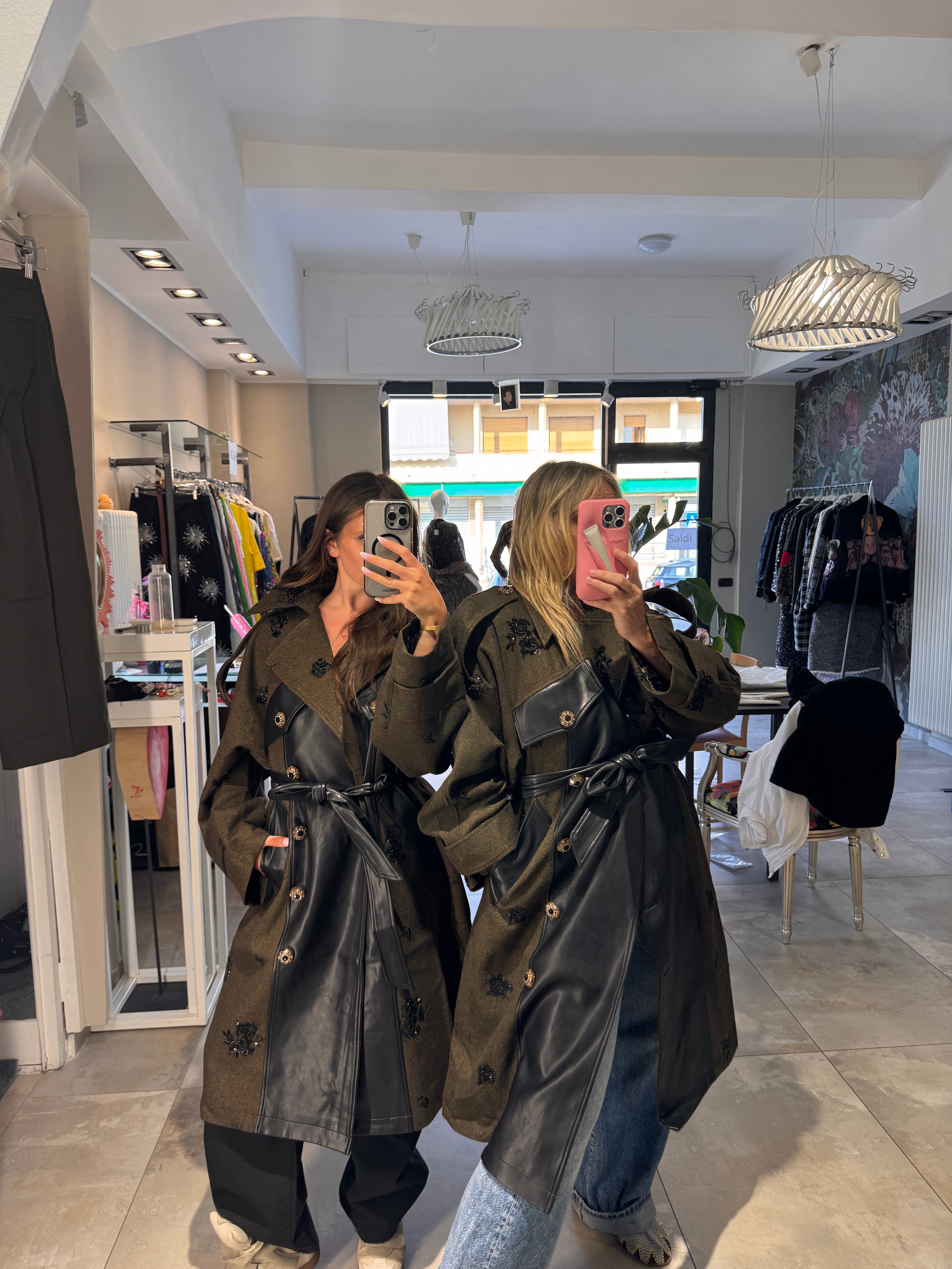 BROWN BLACK COAT