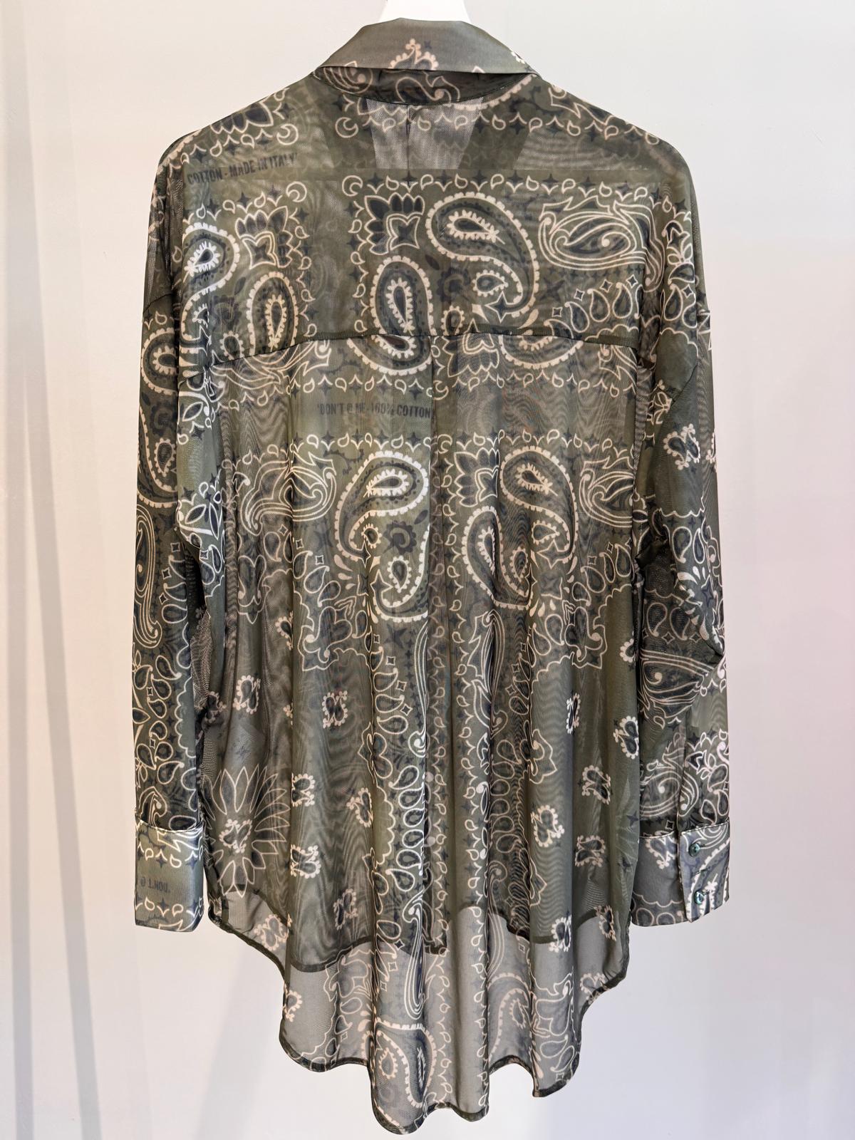 Bandana Mesh Oversized Shirt