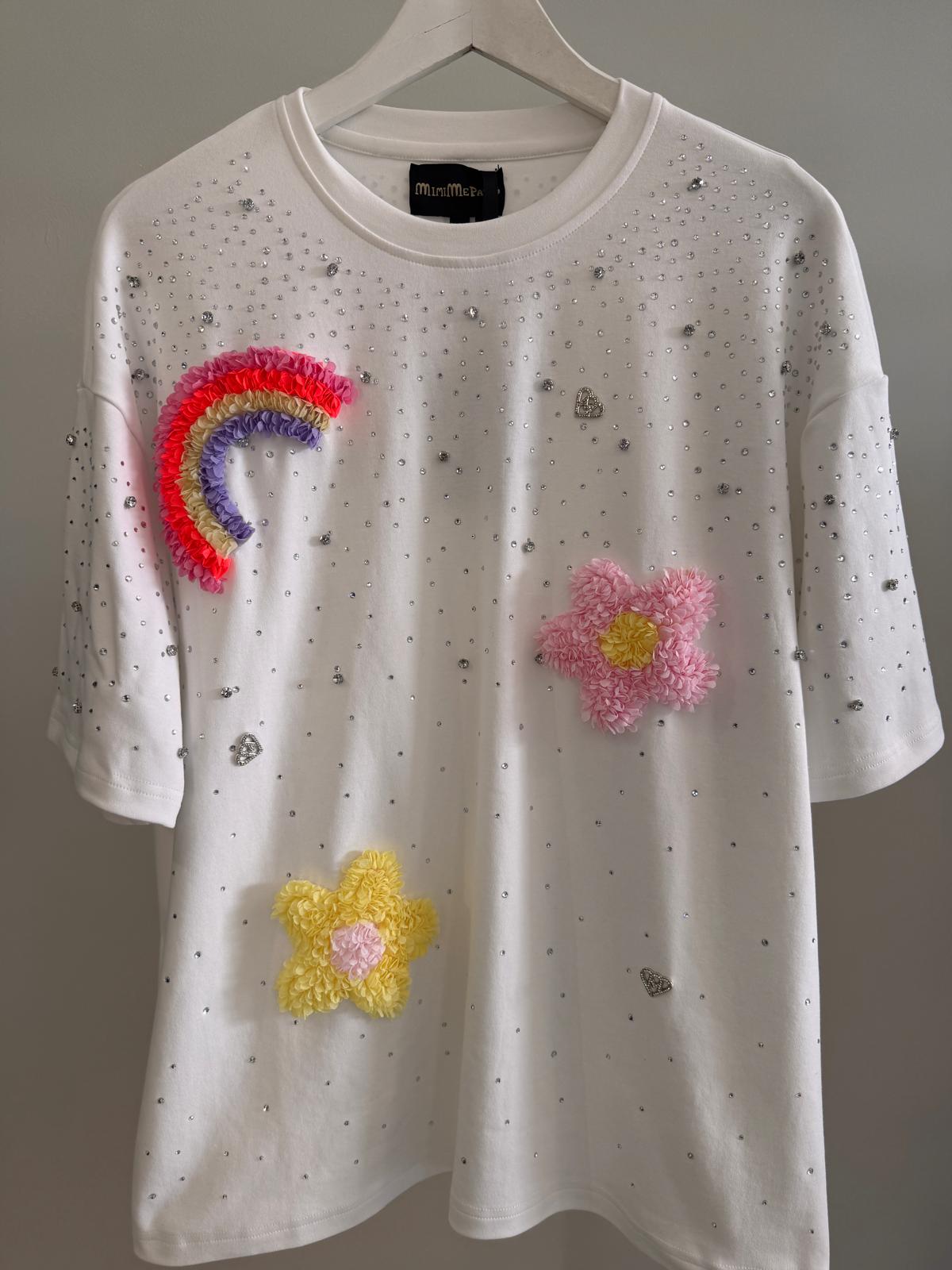Rainbow Bloom Sparkle Tee T-Shirt