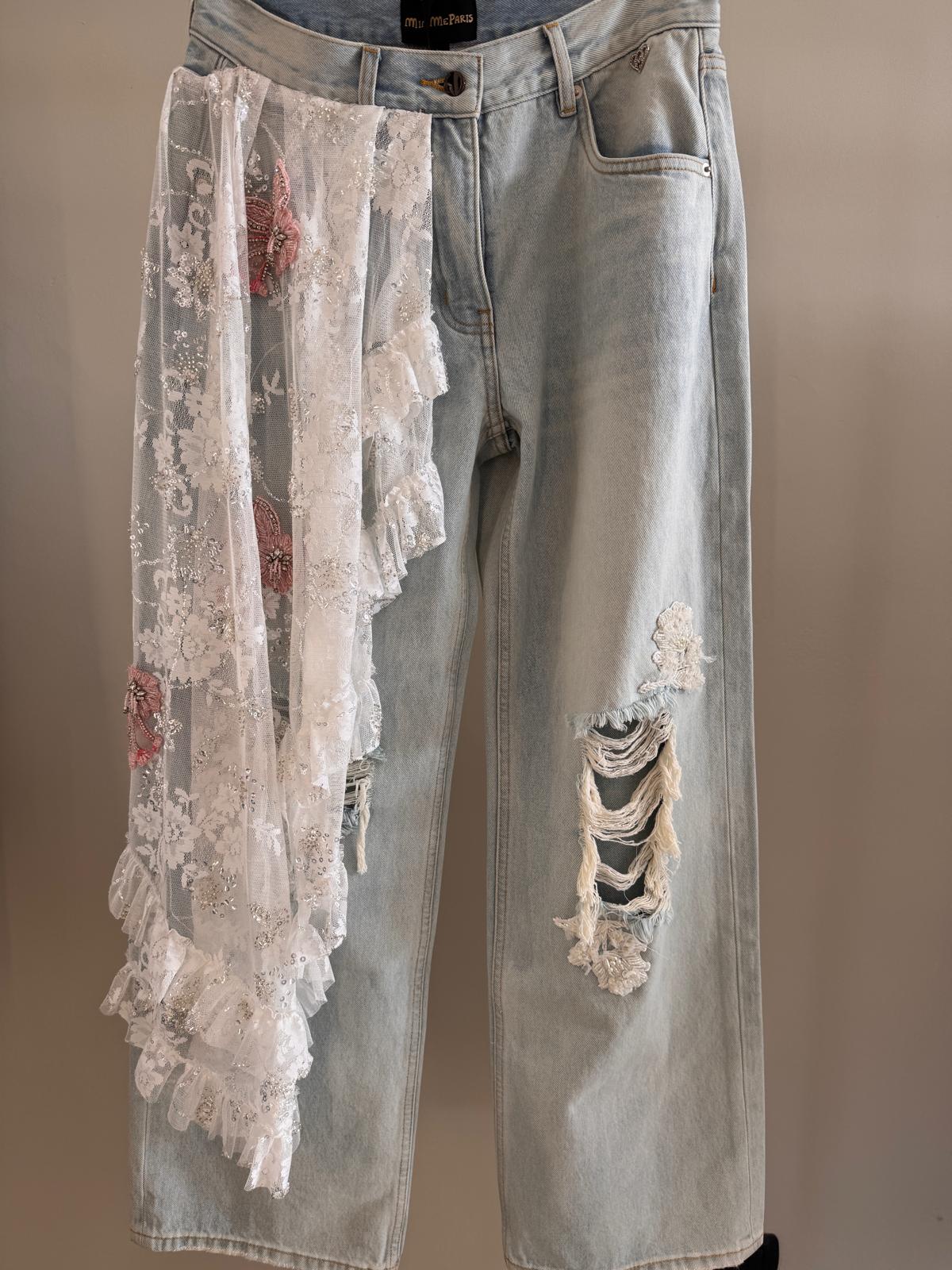 Flower Lace Jeans