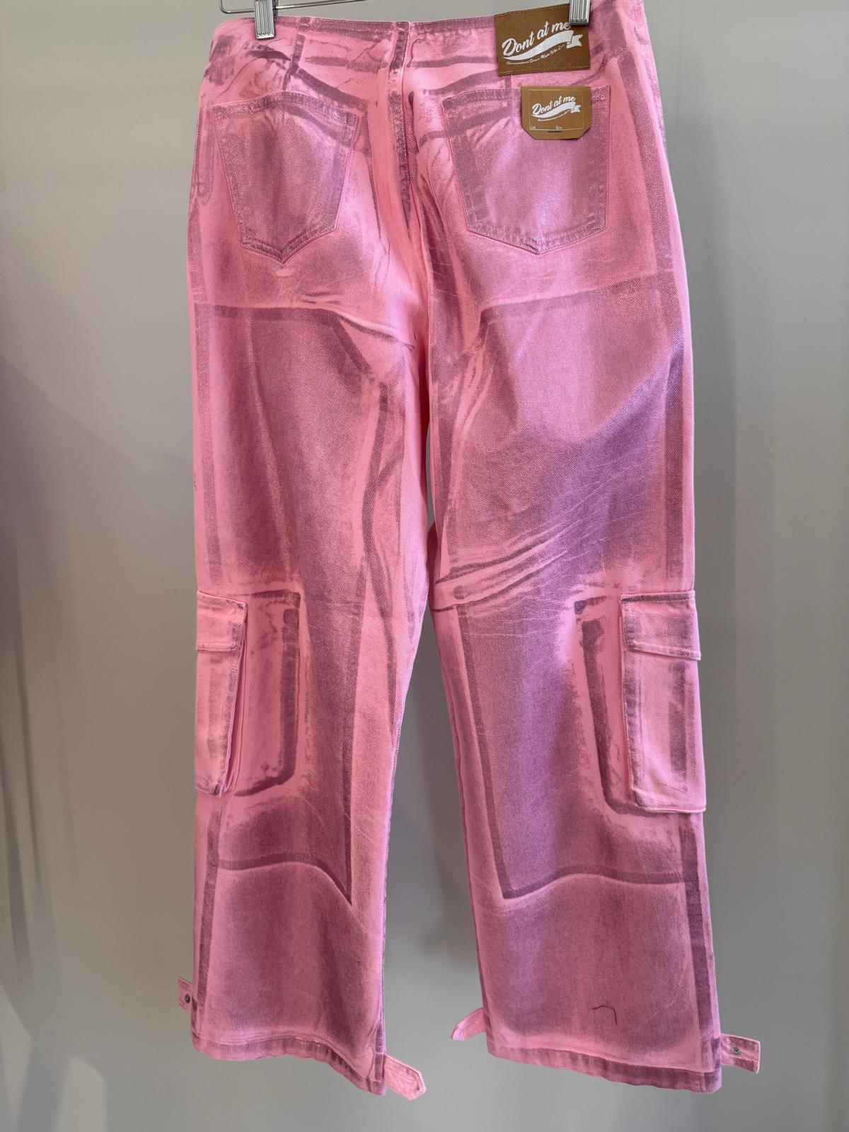 Iridiscent Denim Loew Waisted Cargos
