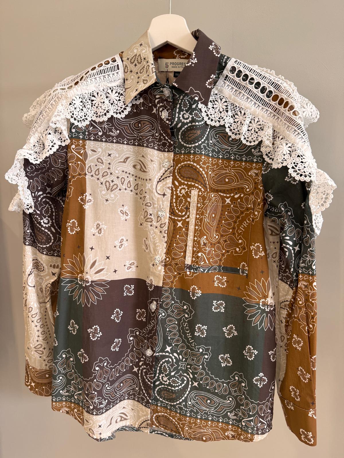 Lace Shirt Bandana Military