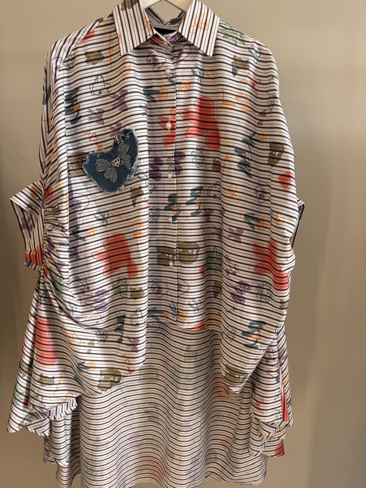 Artistic Cartoon Print Shirt