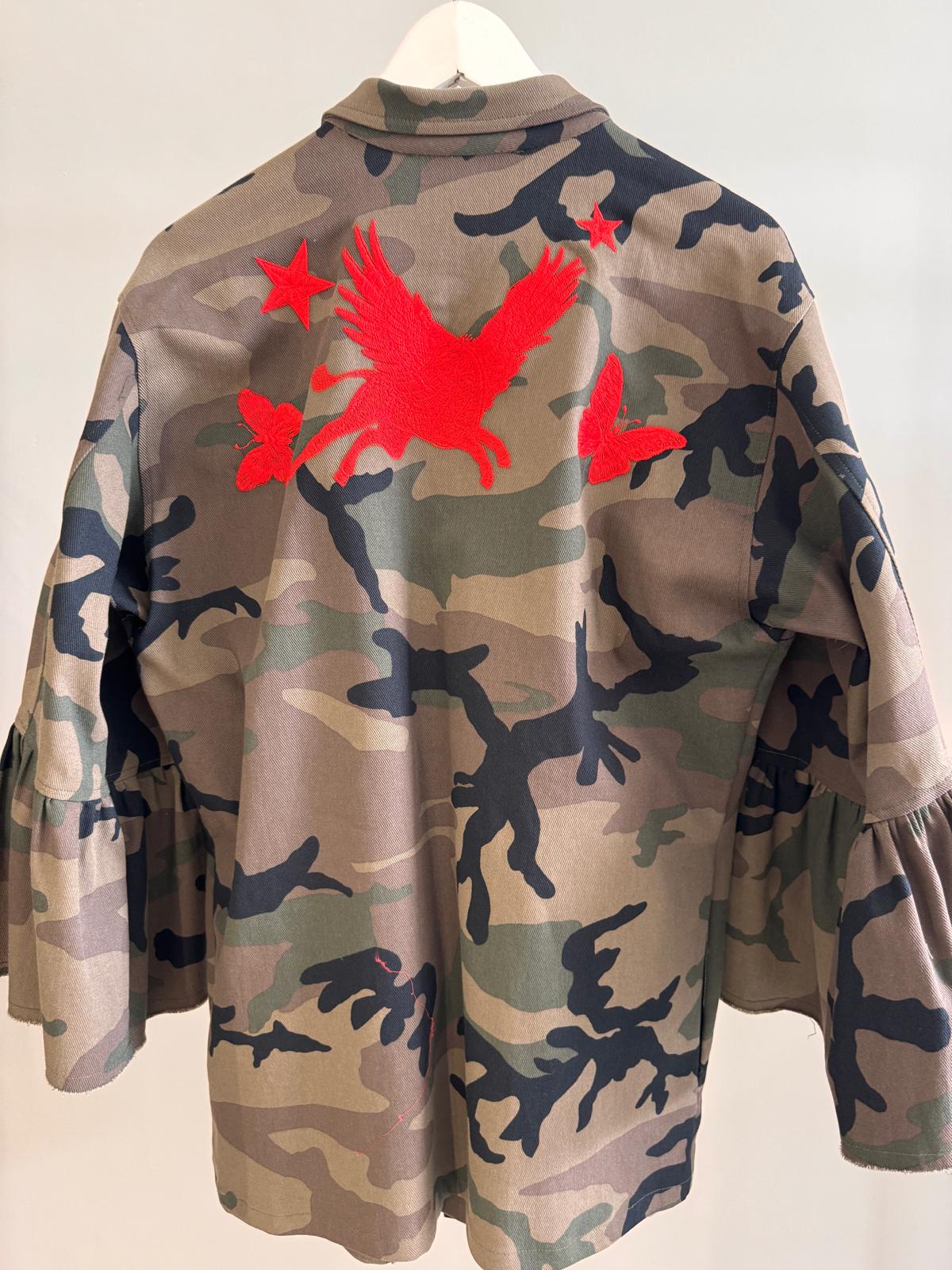 Military Jacket Tattoo Red