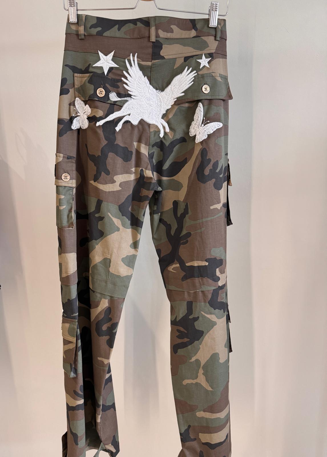 Cargo Pants Tattoo White